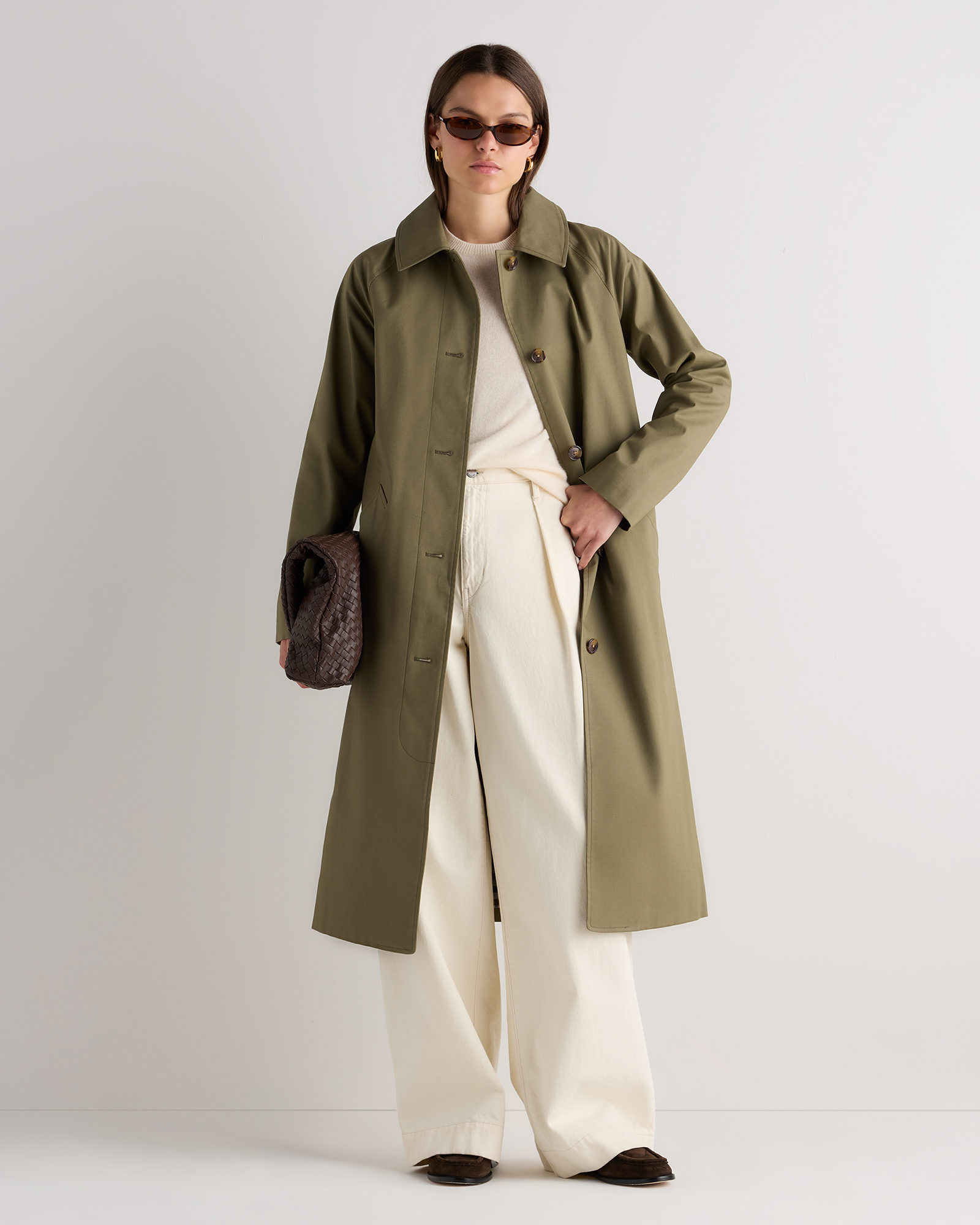 Bayberry Olive Comfort Stretch Mac Coat
