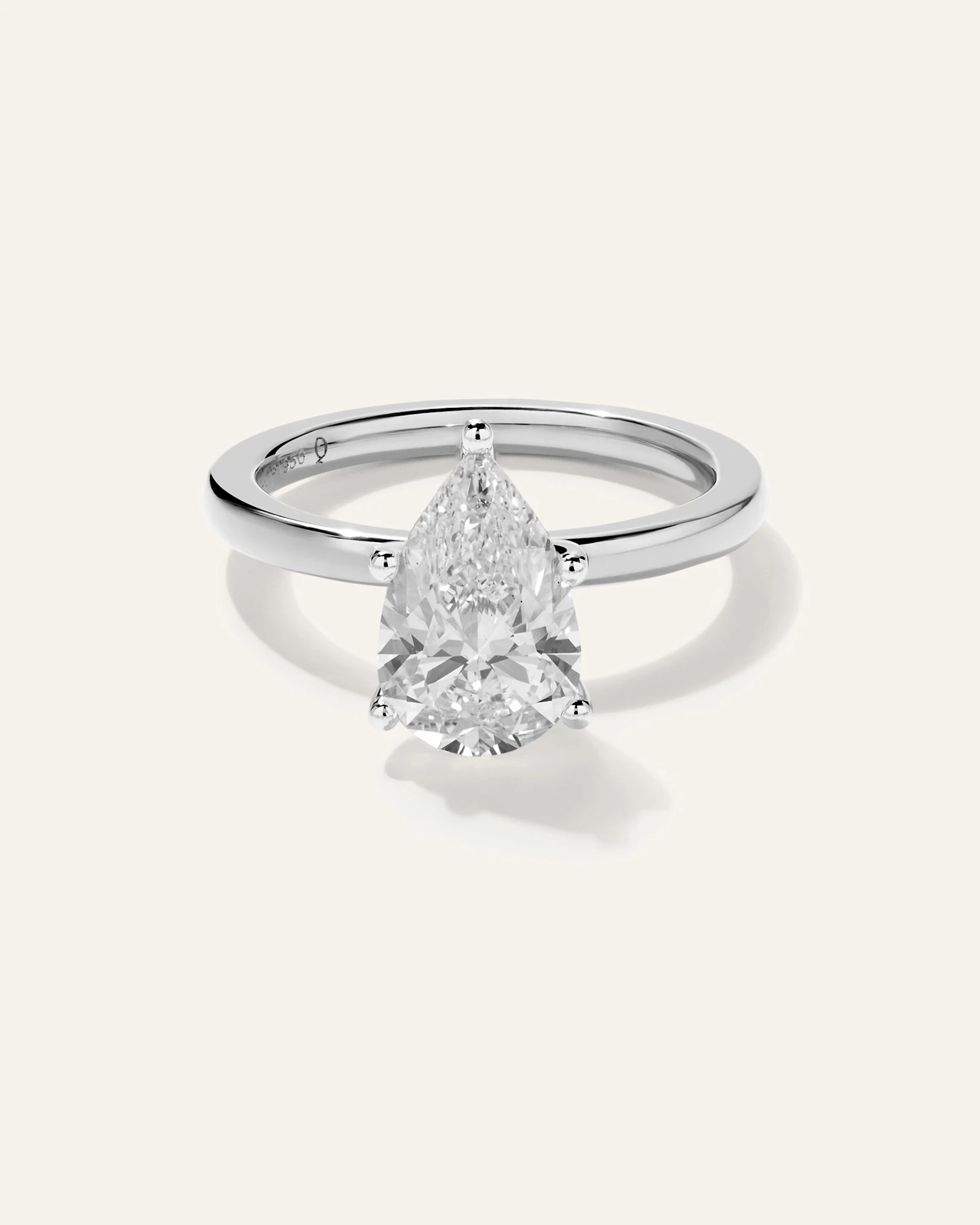 Lab Grown Diamond Pear Comfort Fit Engagement Ring