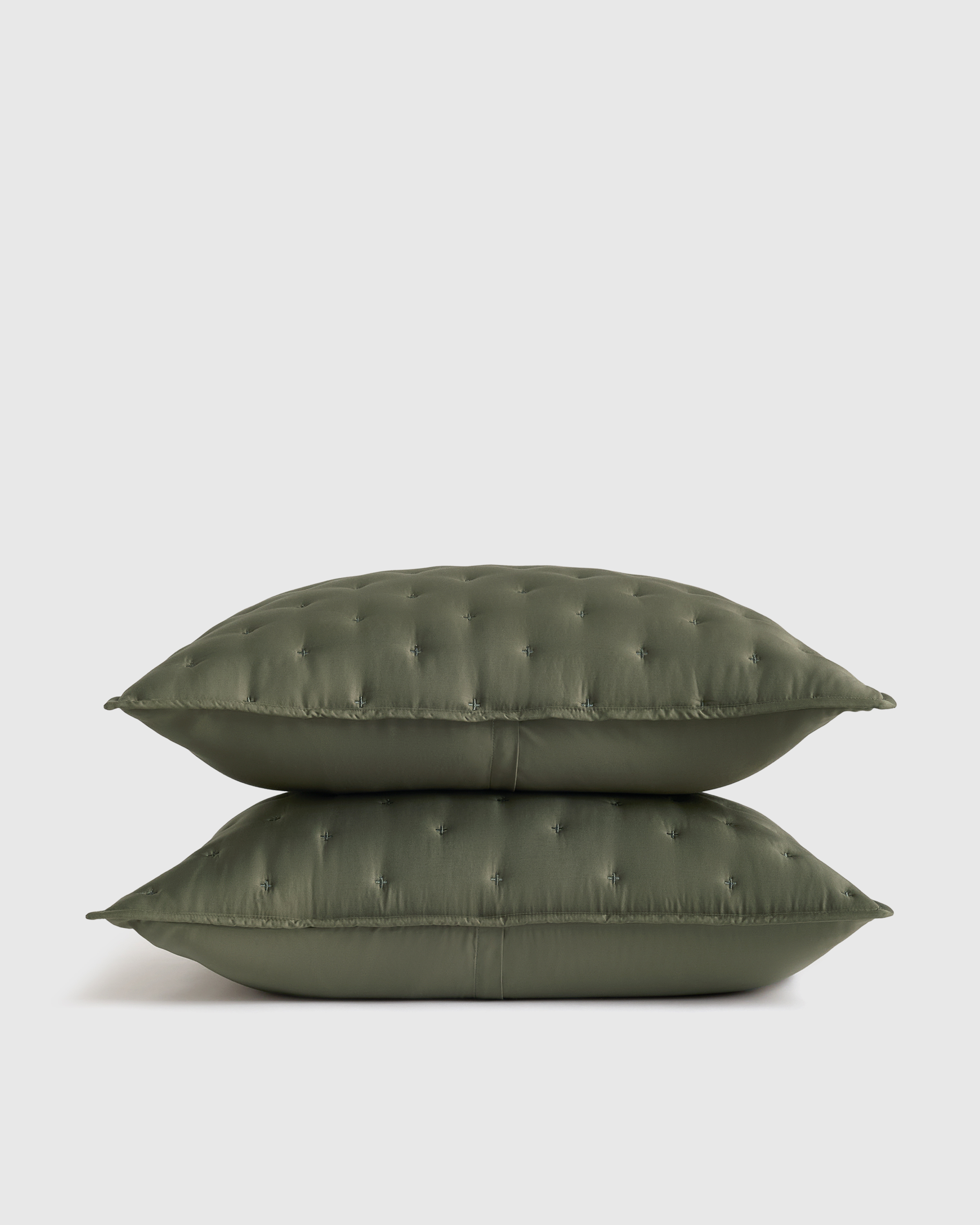 Dusty Olive Bamboo Dream Quilted Sham Set