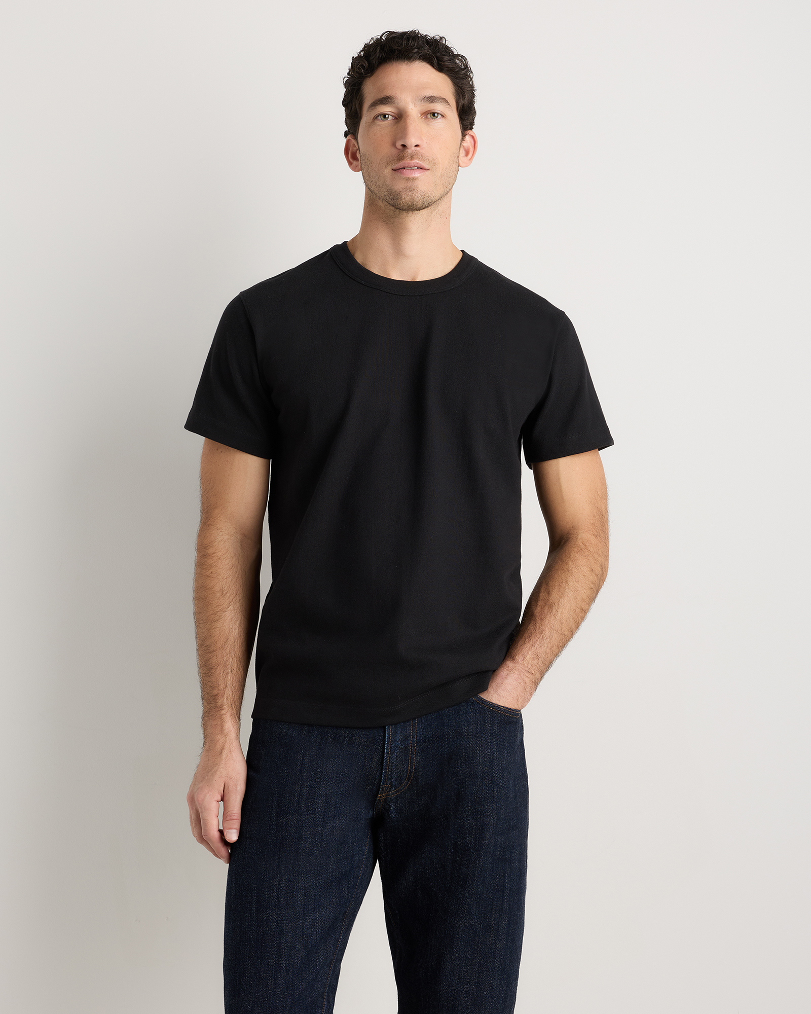 Bold Black 100% Organic Cotton Heavyweight Tee