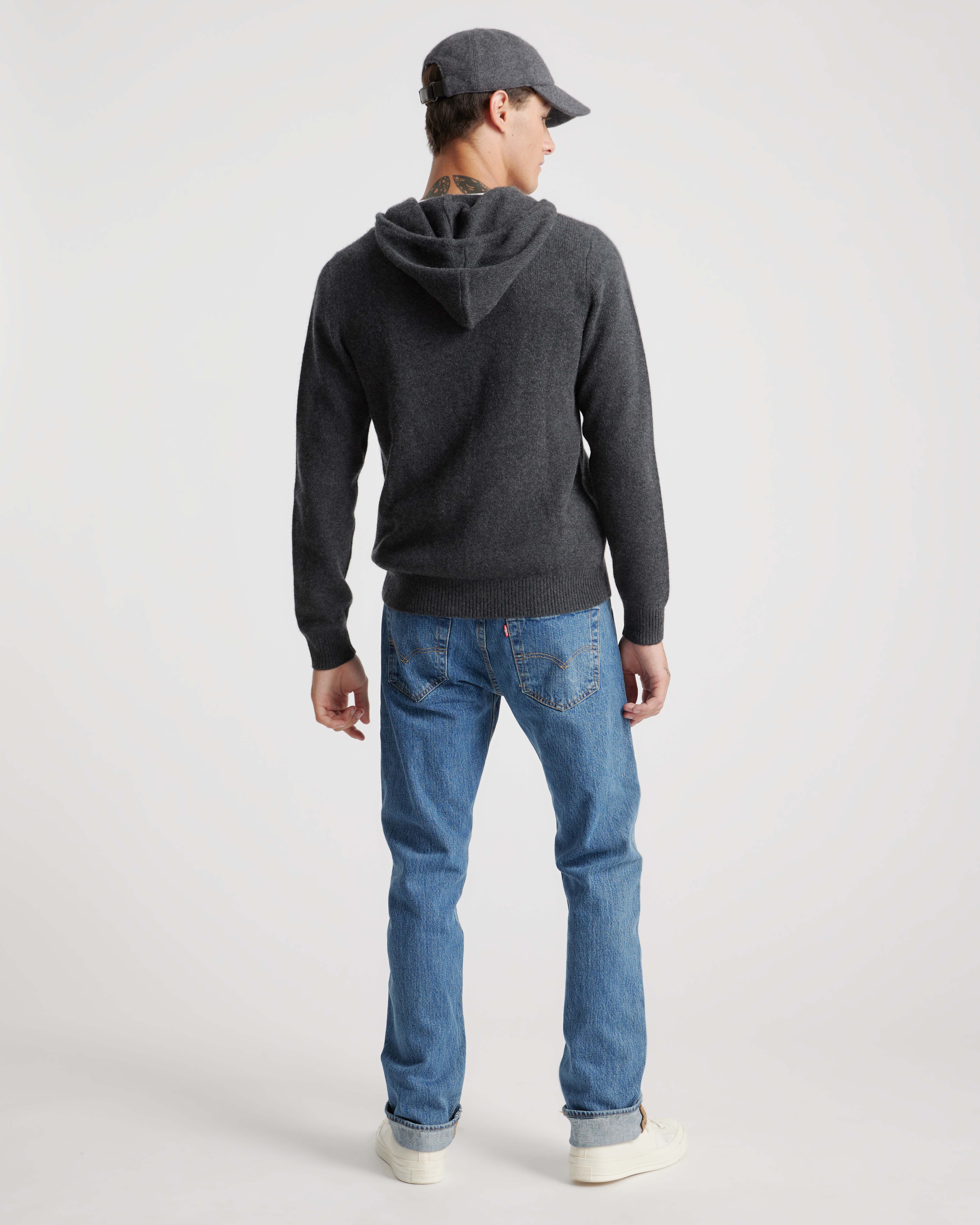 Mongolian Cashmere Full-Zip Hoodie