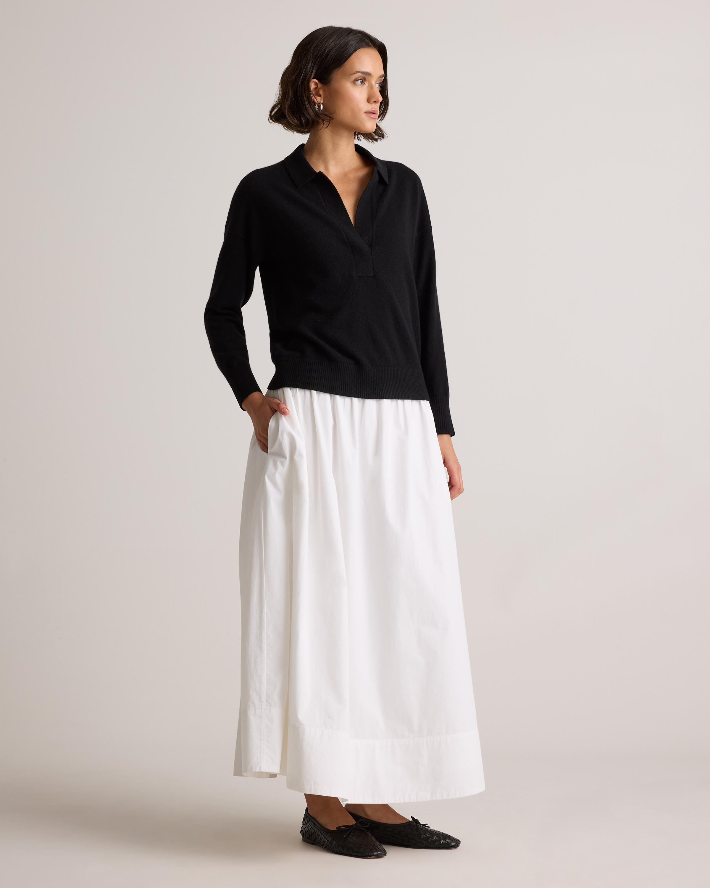 トップス 25AW cash&barba Mongolian Cashmere POLO Mongolian Cashmere Polo Sweater in Oatmeal