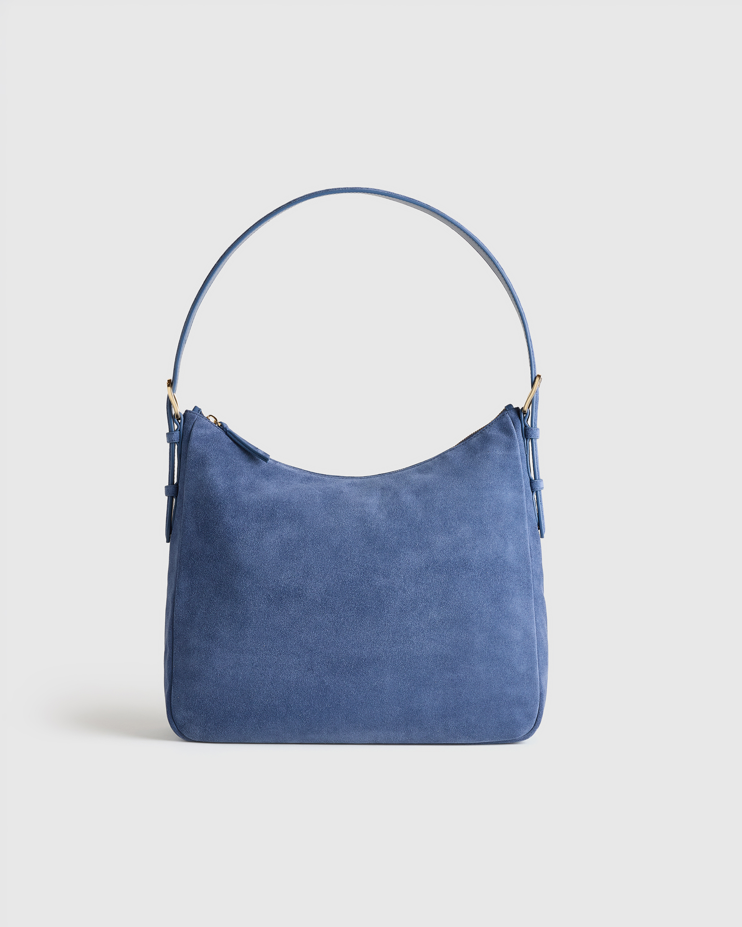 Denim Blue Sutton Suede Shoulder Bag
