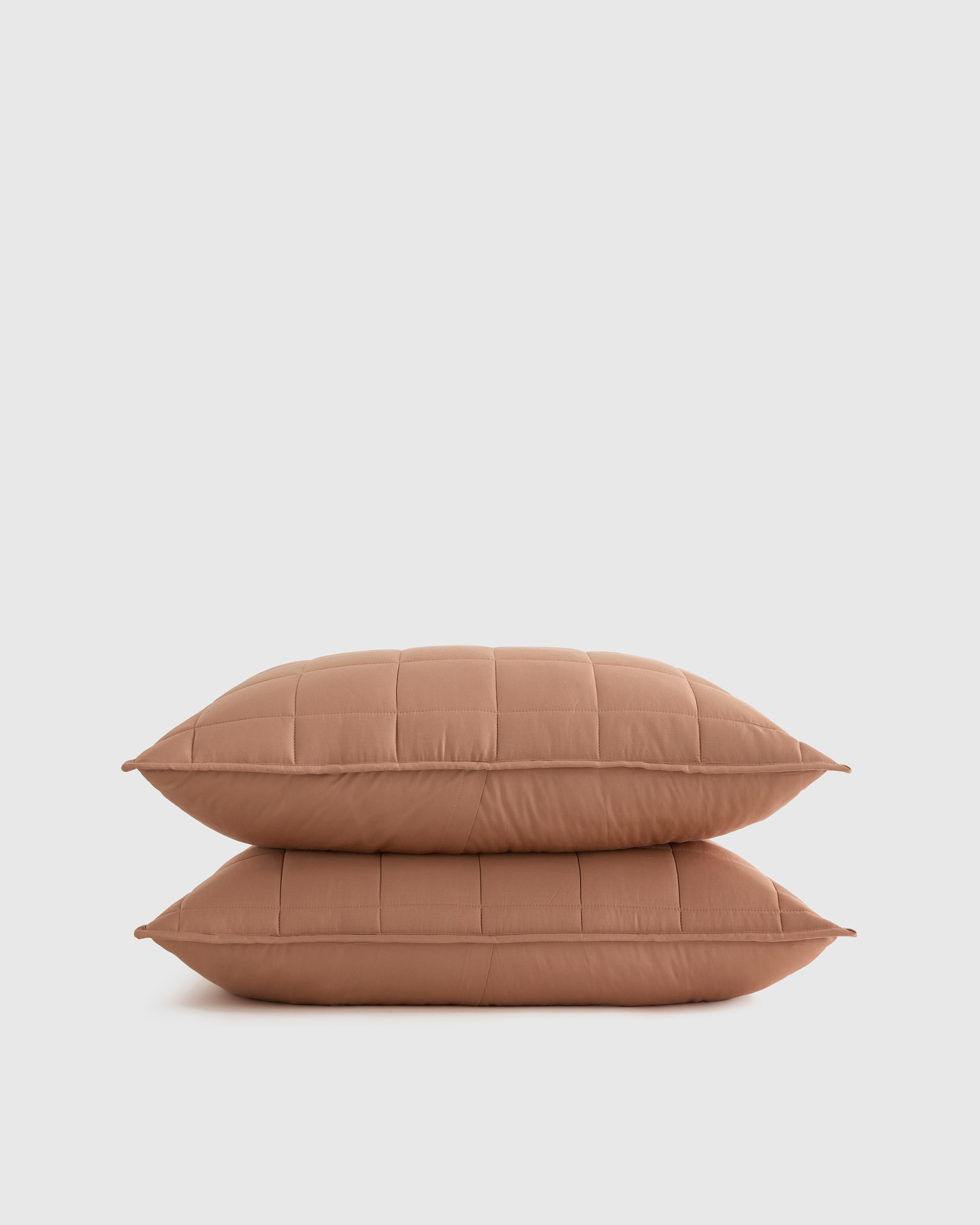 Clay Bamboo Box Quilted Sham Set
