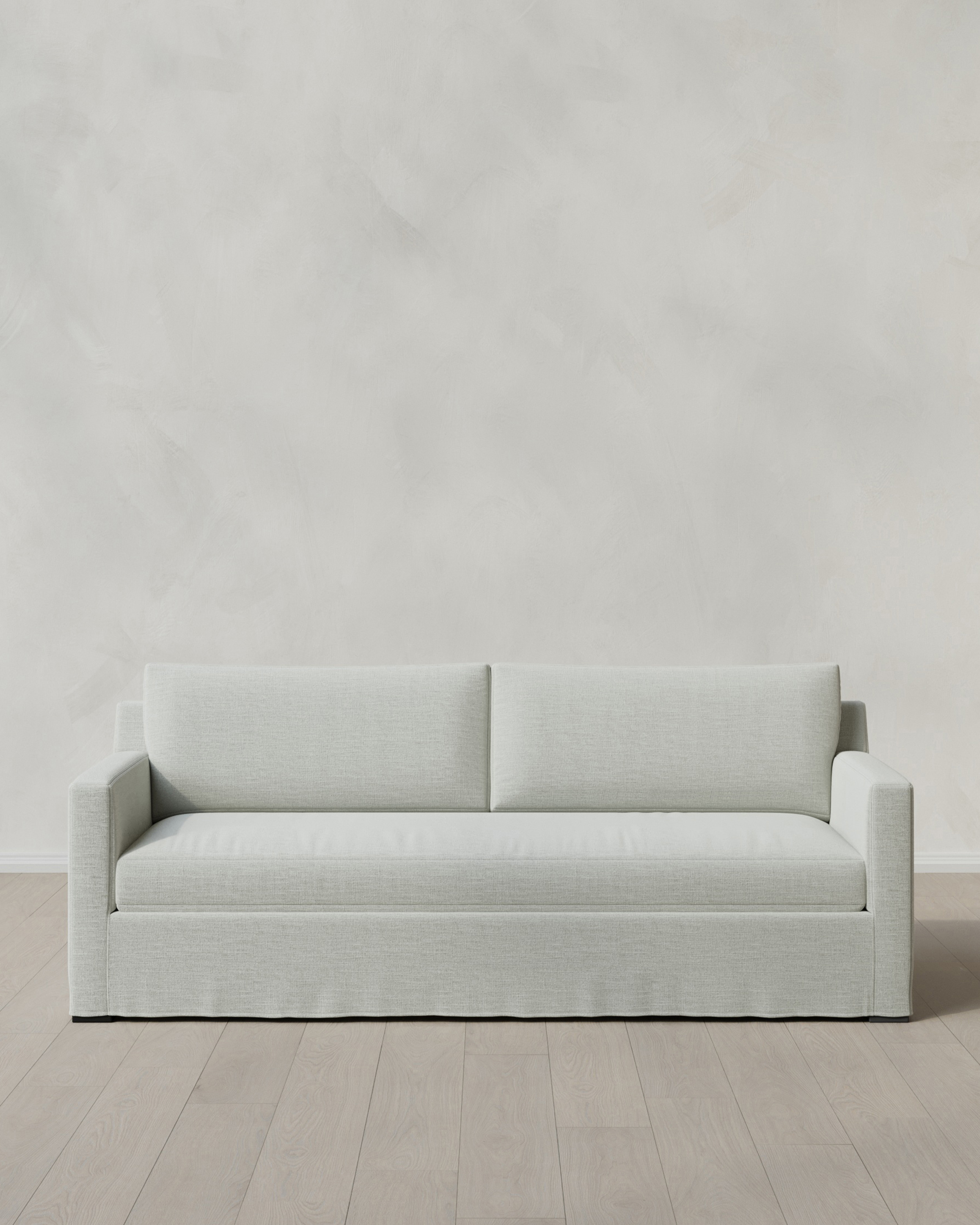Silver Ellery Slipcover Sofa in Performance Linen