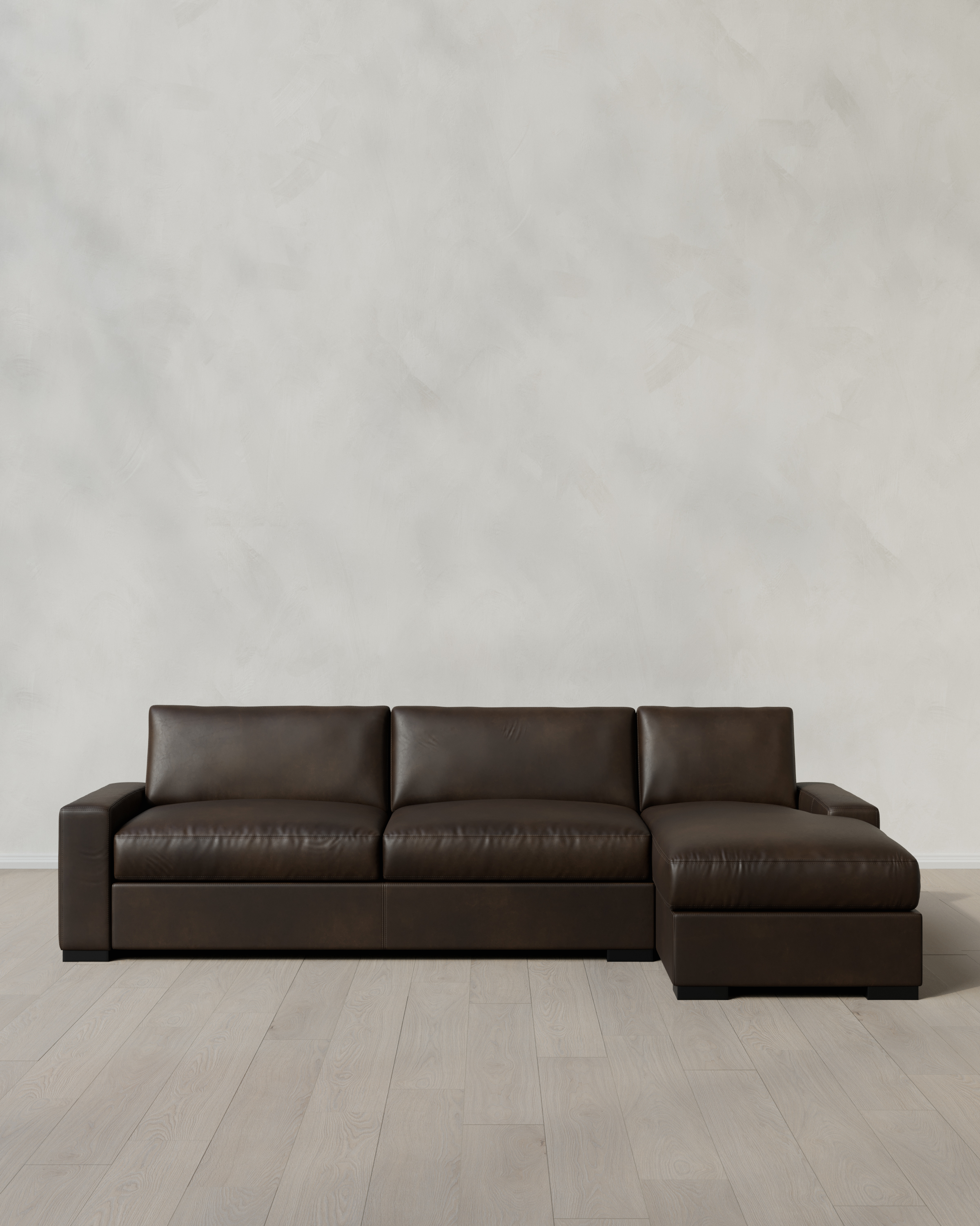 Smoke Stillman Chaise Sectional in Leather