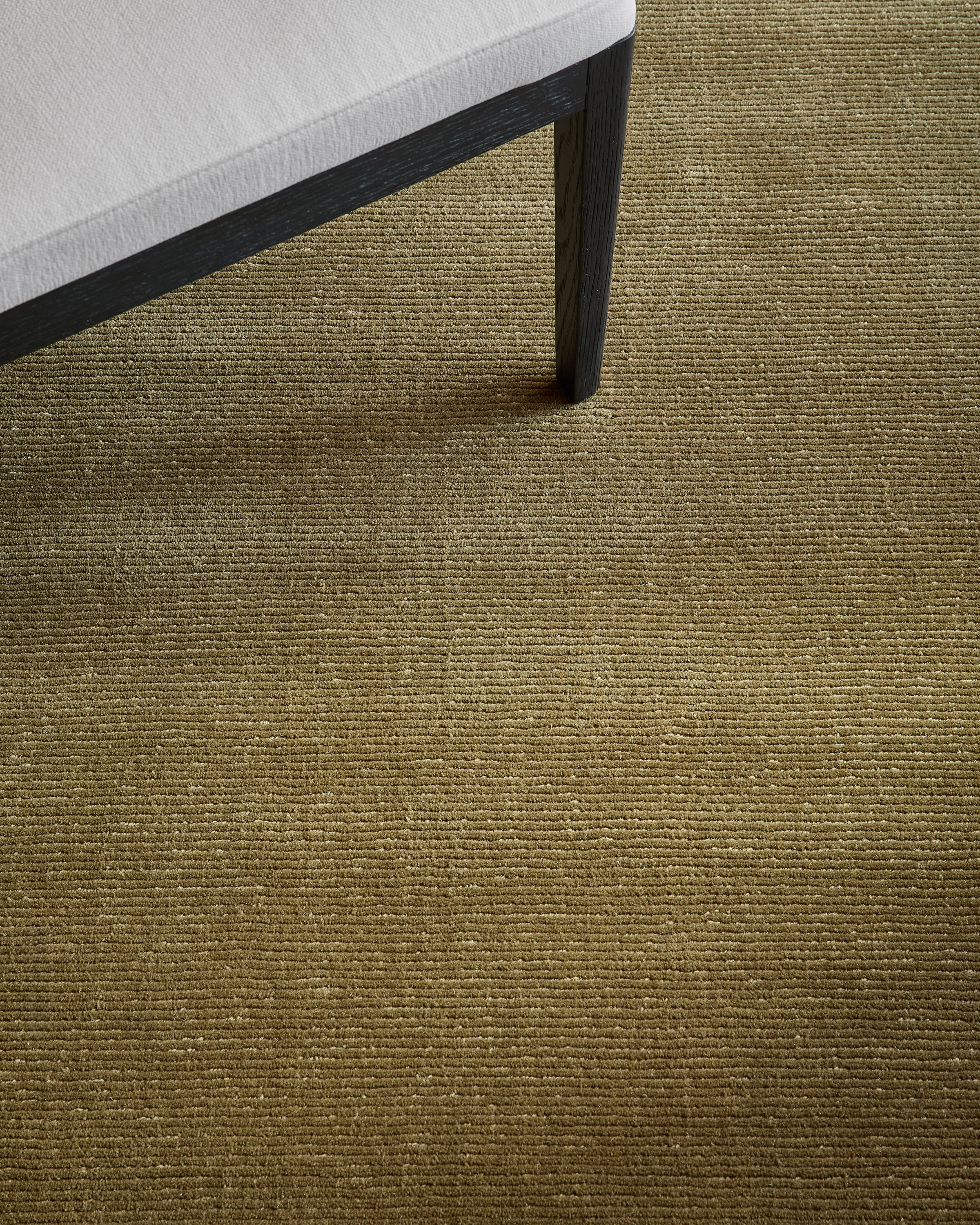 Mercer Ribbed Hand-Loomed Wool Rug in Dark Olive