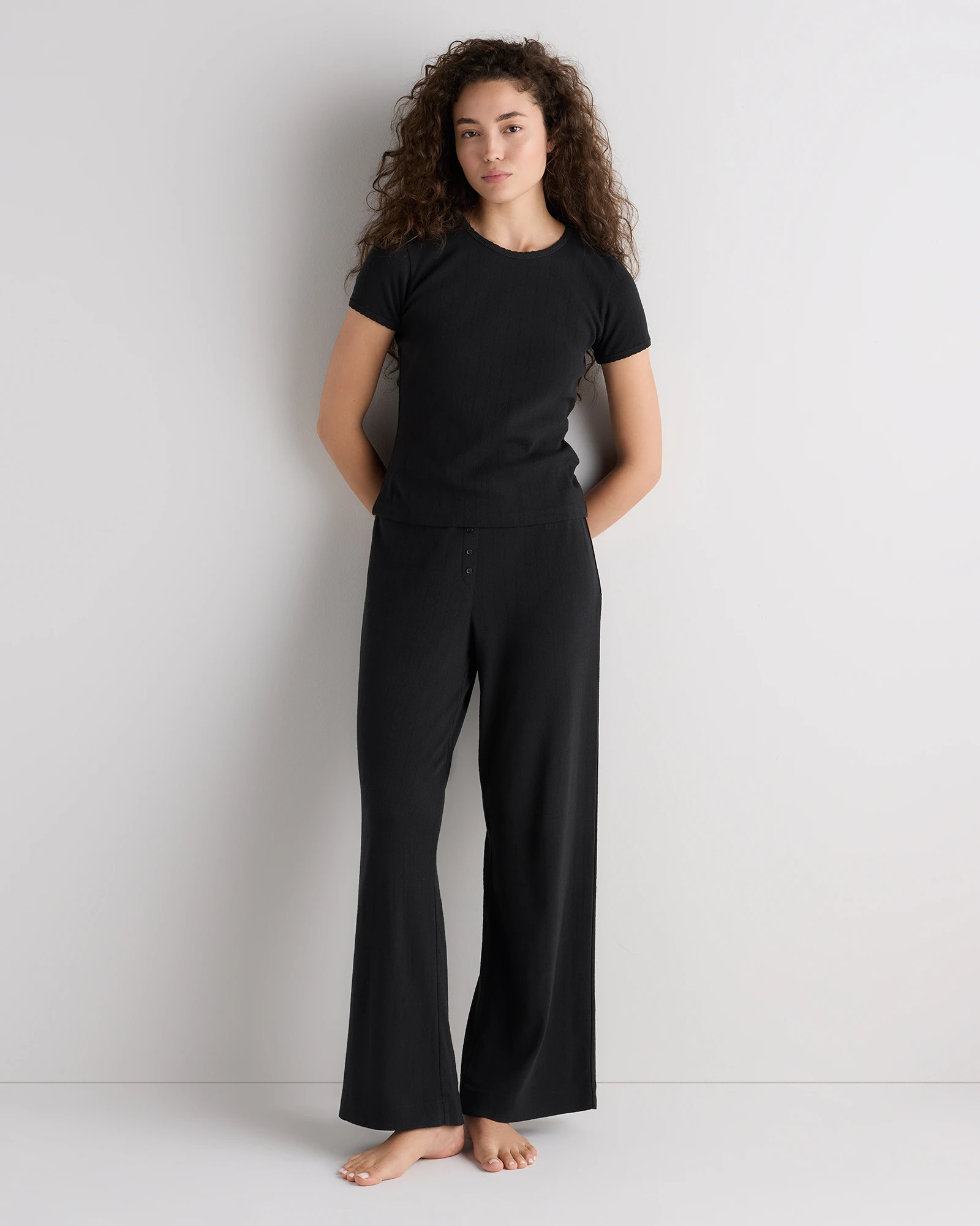 Organic Cotton Pointelle Pajama Set