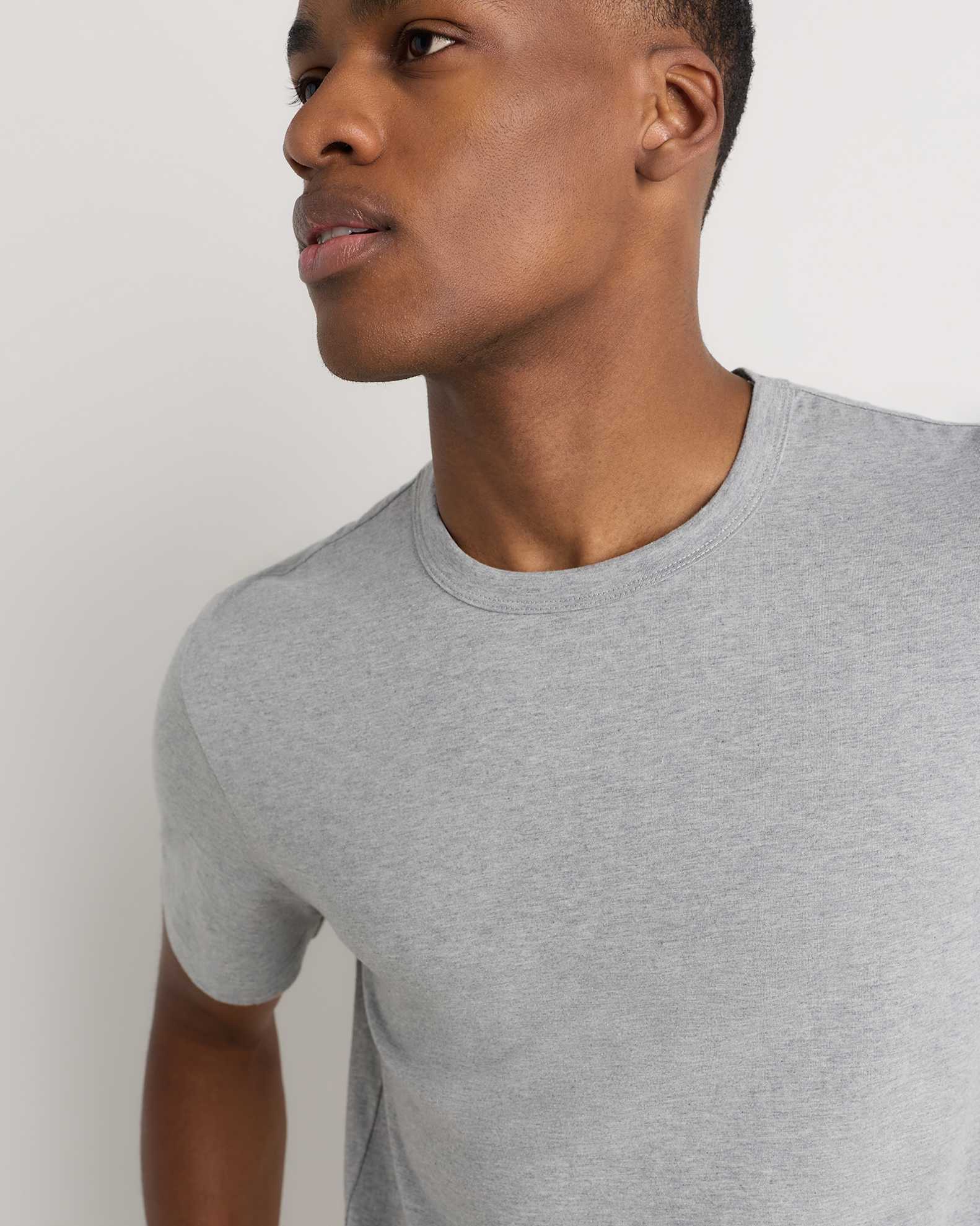 Organic Cotton Micro-Rib Elbow Sleeve Tee