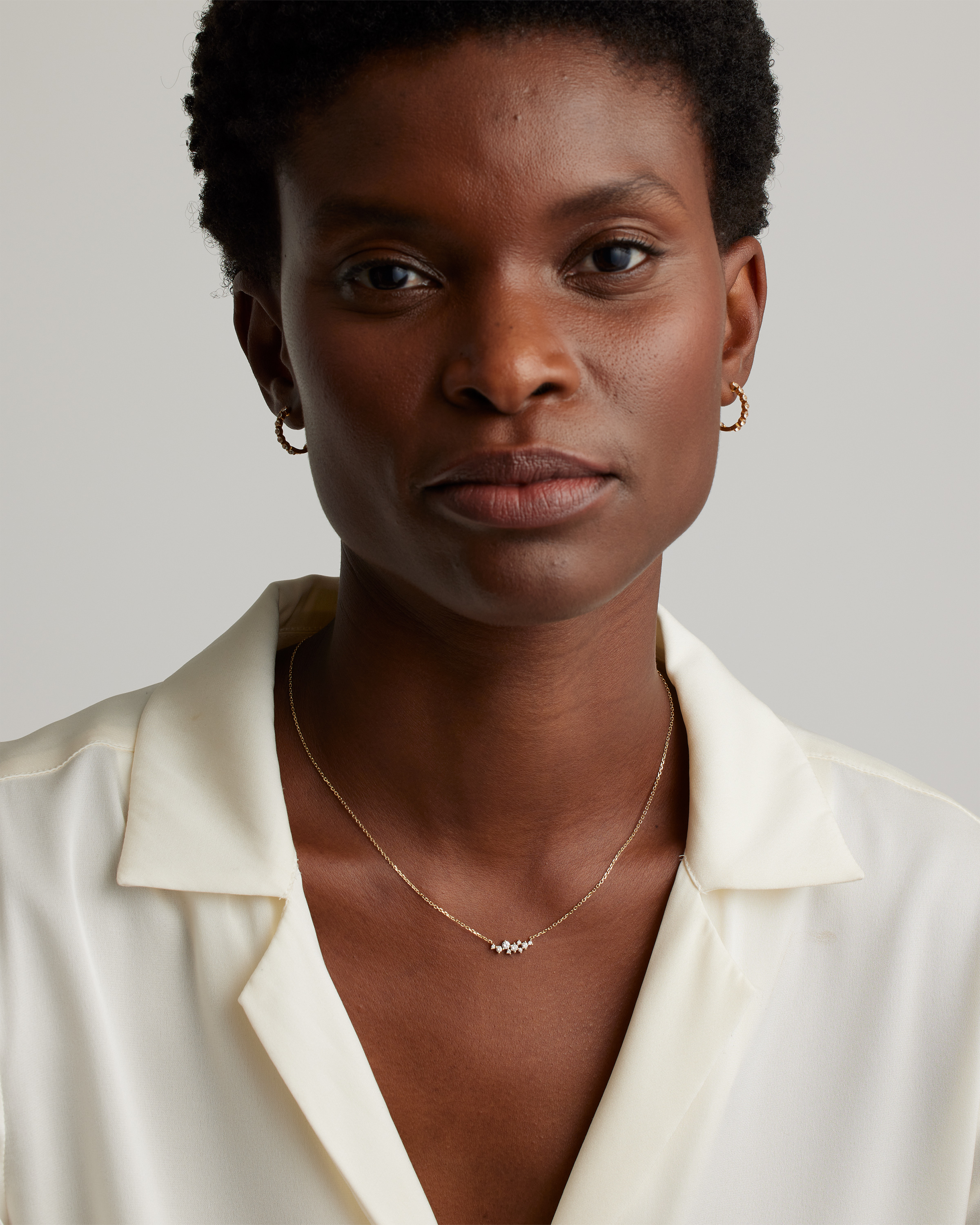 14K Gold Diamond Scatter Necklace