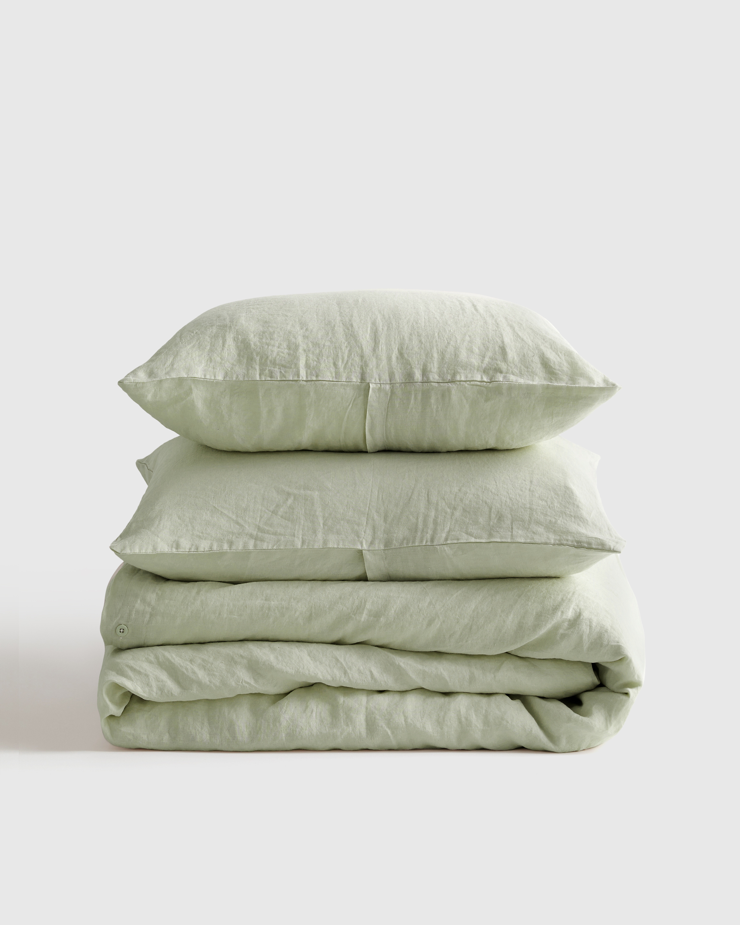 sage European Linen Duvet Cover Set