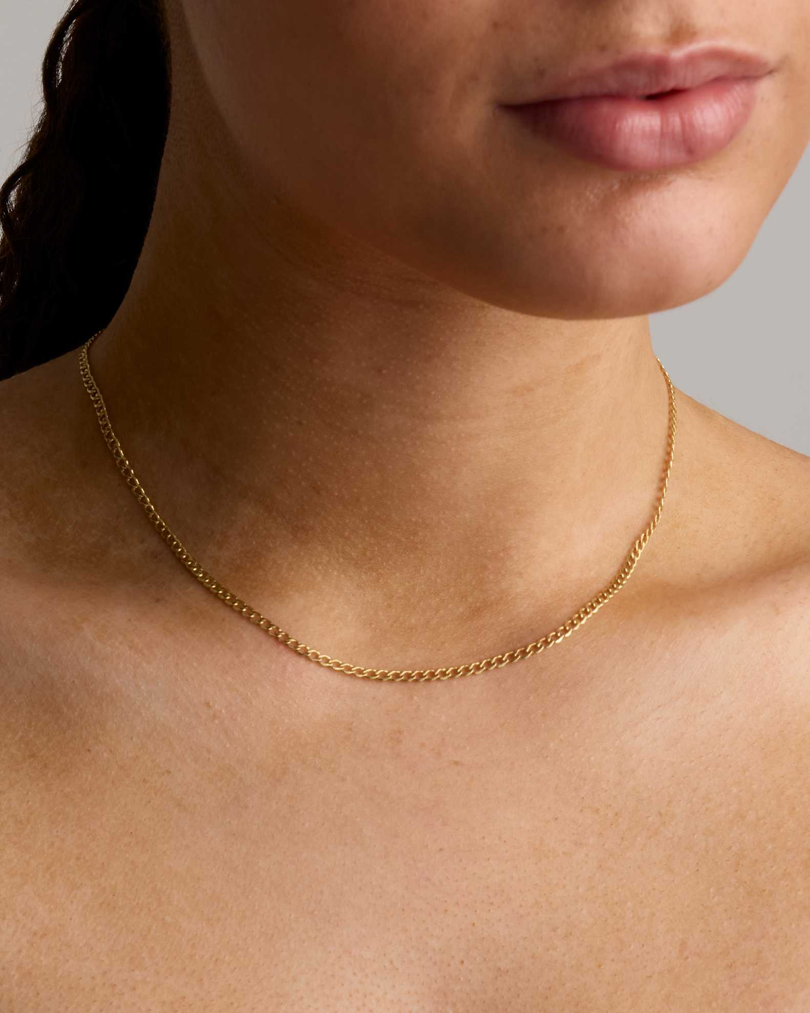 Silver Bold Herringbone Chain Necklace
