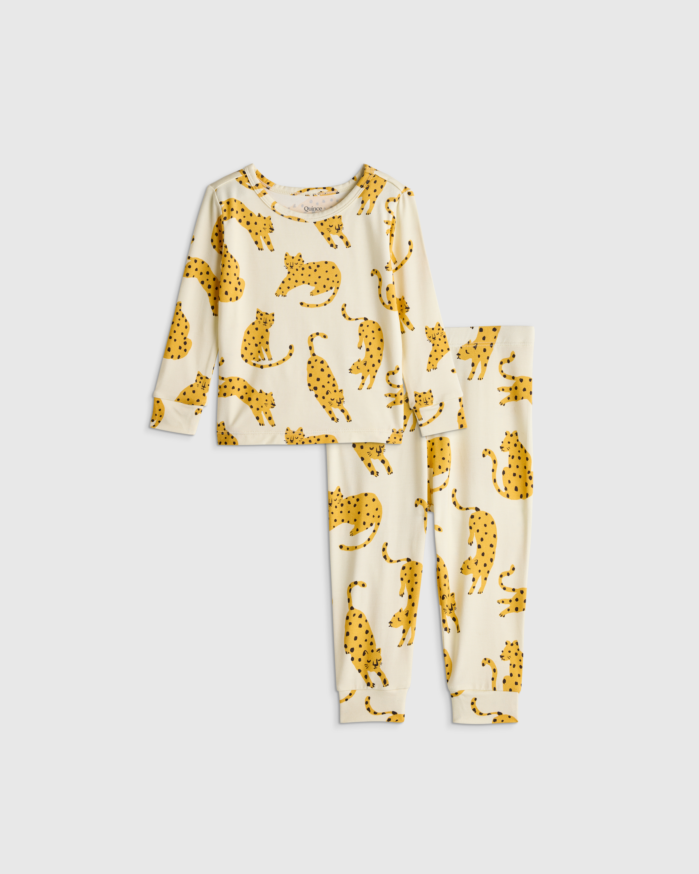 Jungle Cats Bamboo Long Sleeve and Pant Pajama Set