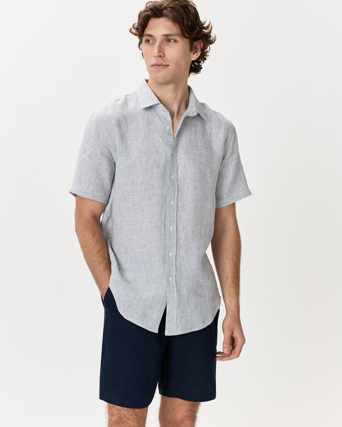 QUINCE 100% European Linen Relaxed Short Sleeve Shirt
