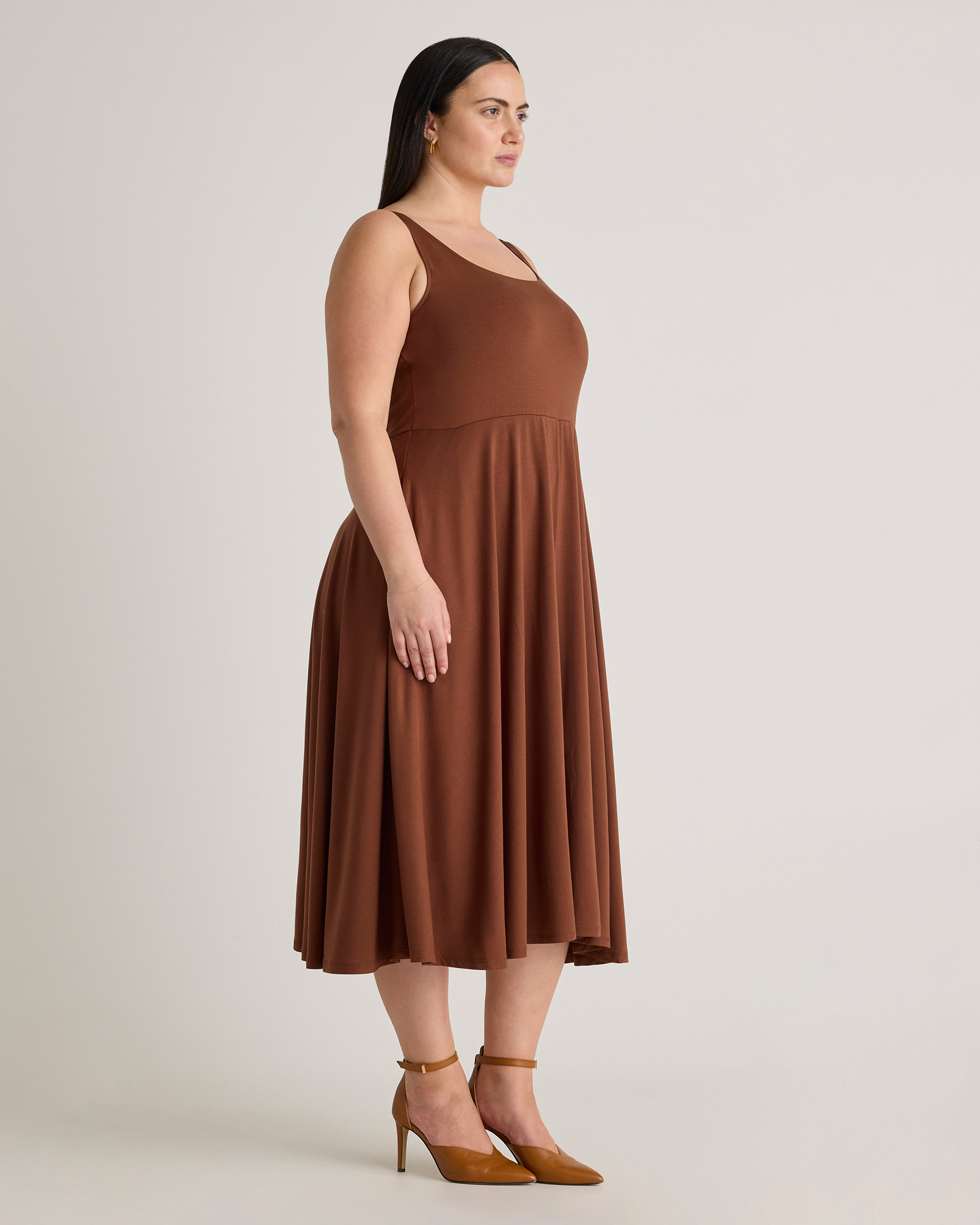 slim fit dress slacks Spaghetti Strap Fit & Flare Plus Size Maxi Dress