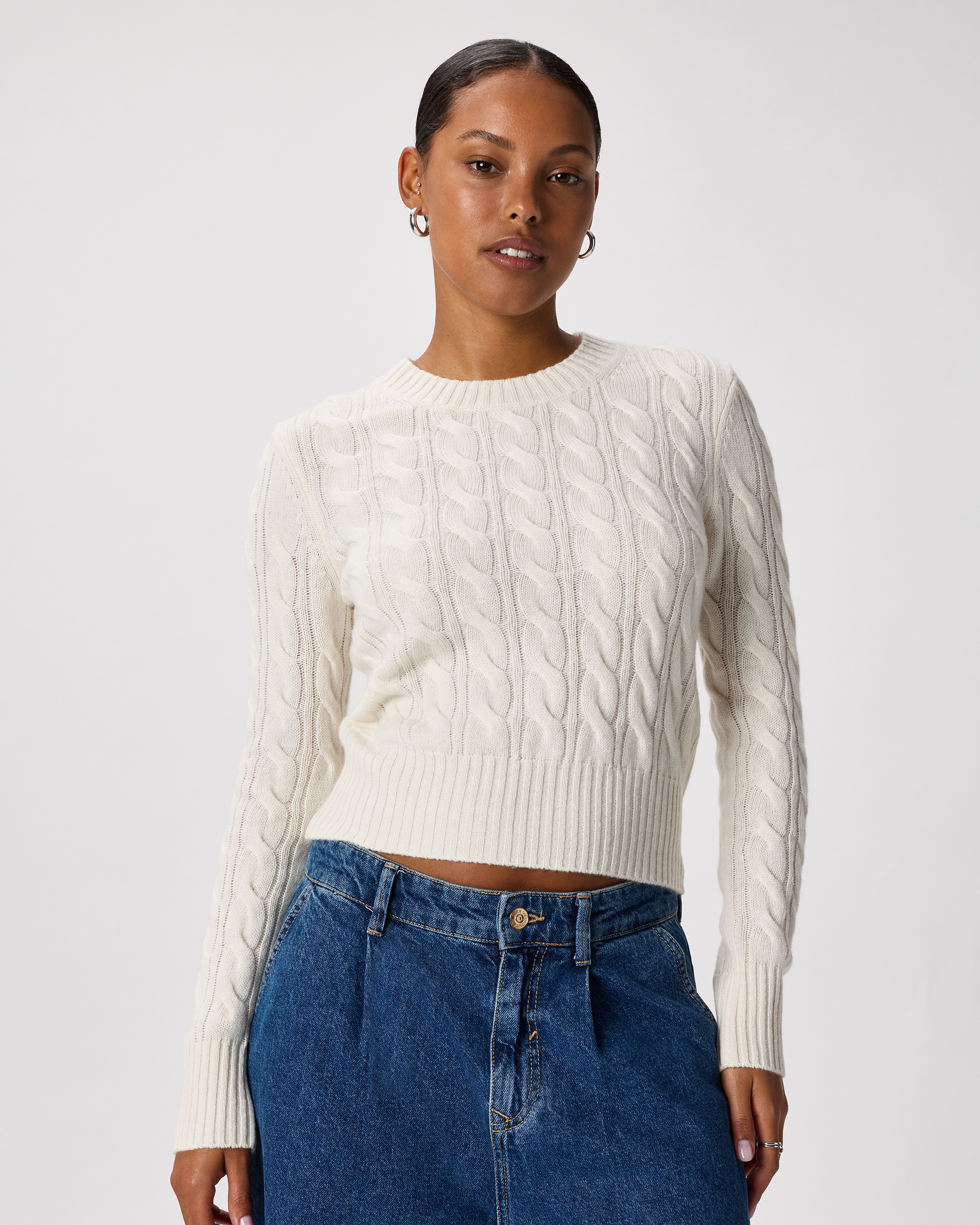 Pull rayé en maille côtelée fille rose | GEMO