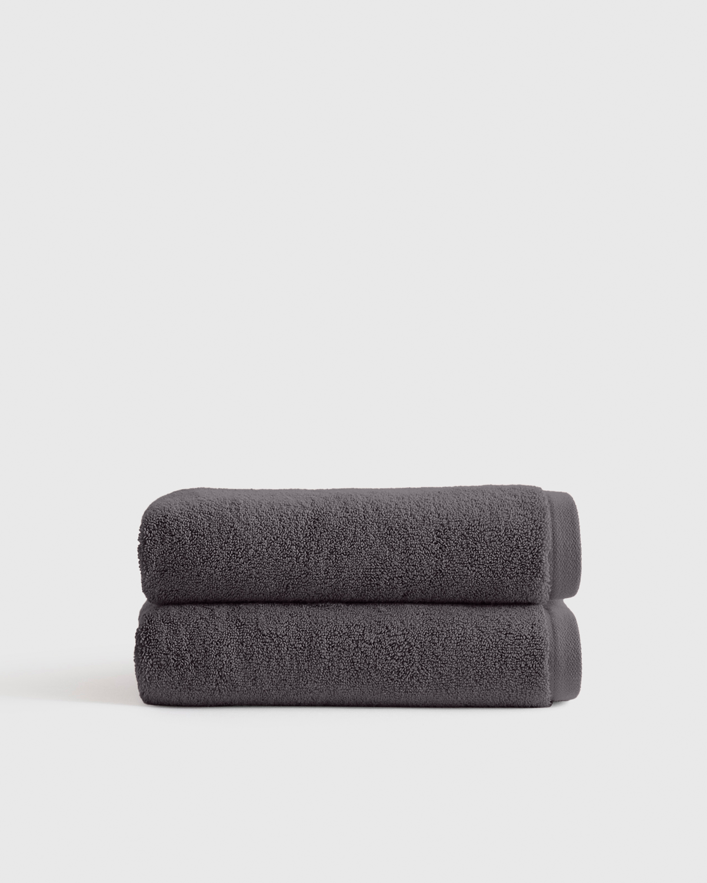Charcoal Plush Organic Turkish Cotton Hand Towel (Set of 2)