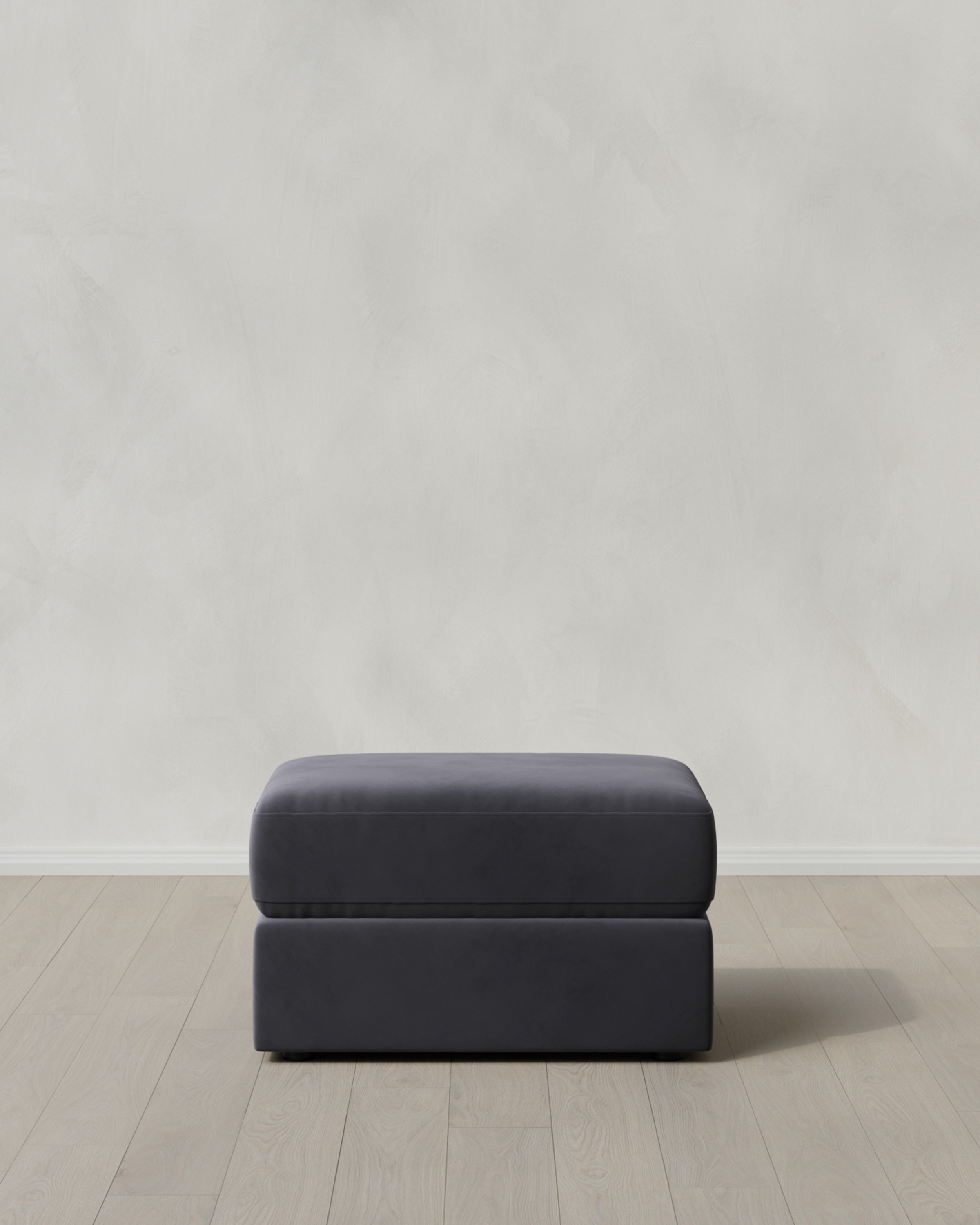 Gunmetal Ashford Deep Seat Ottoman in Performance Velvet