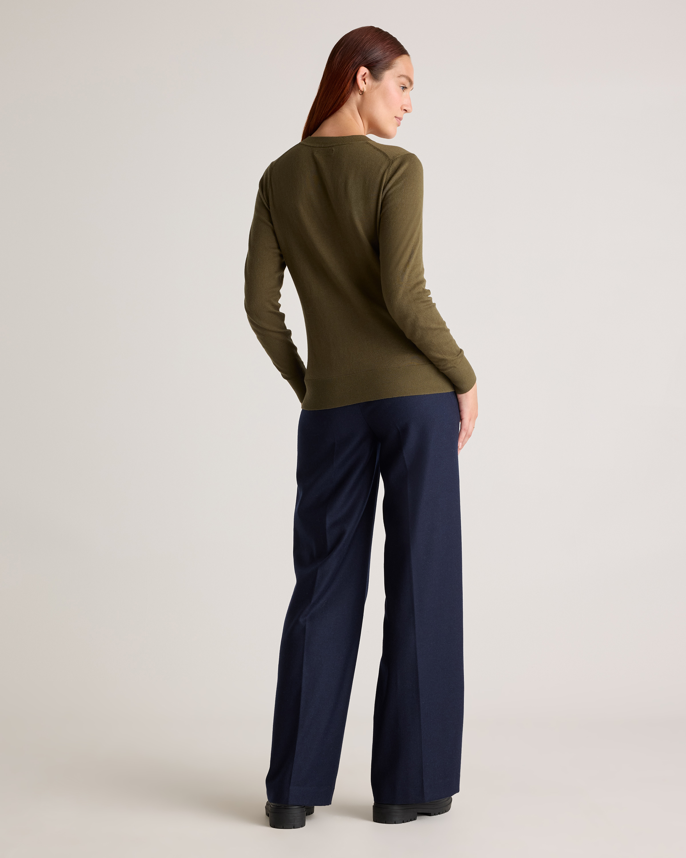 Lightweight Cotton Cashmere Crew Sweater