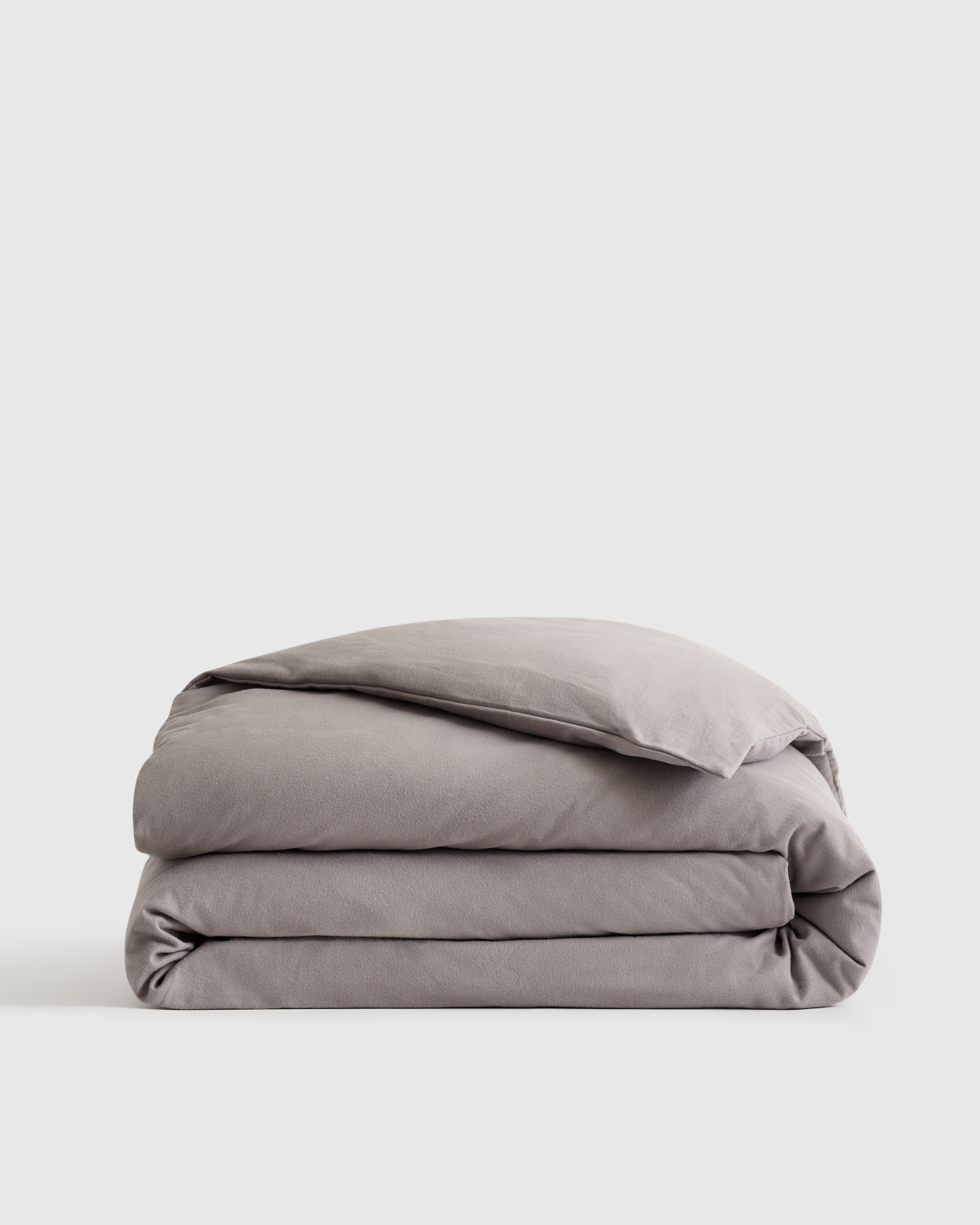 Grey Luxury Organic Flannel Duvet Cover
