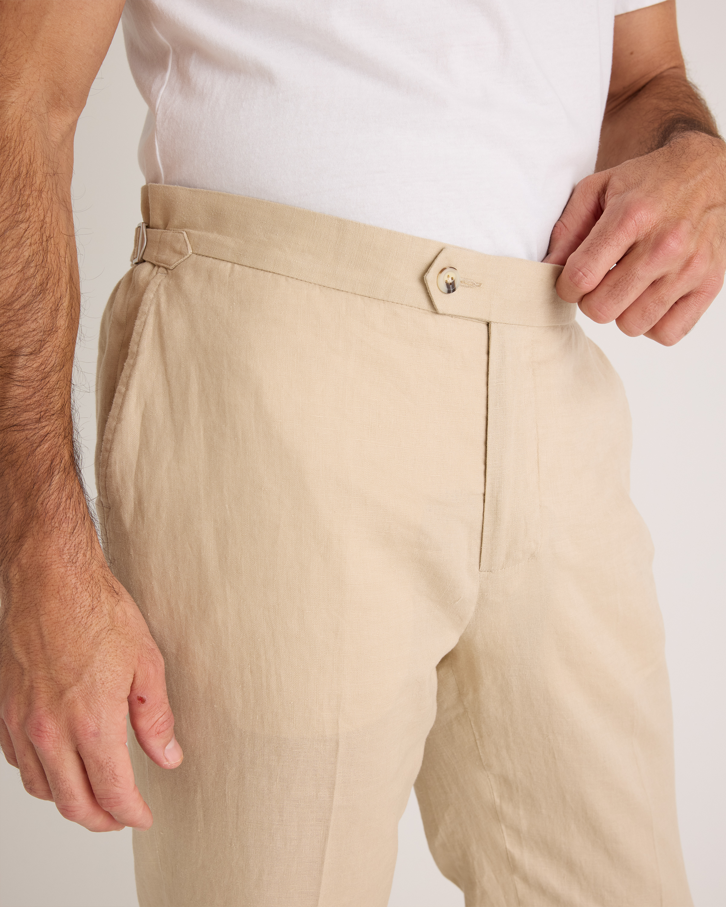 tan linen dress pants Linen suit pants – Style Old Money main image 1