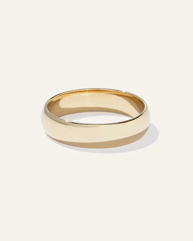 Yellow Gold Low Dome Band - 5mm