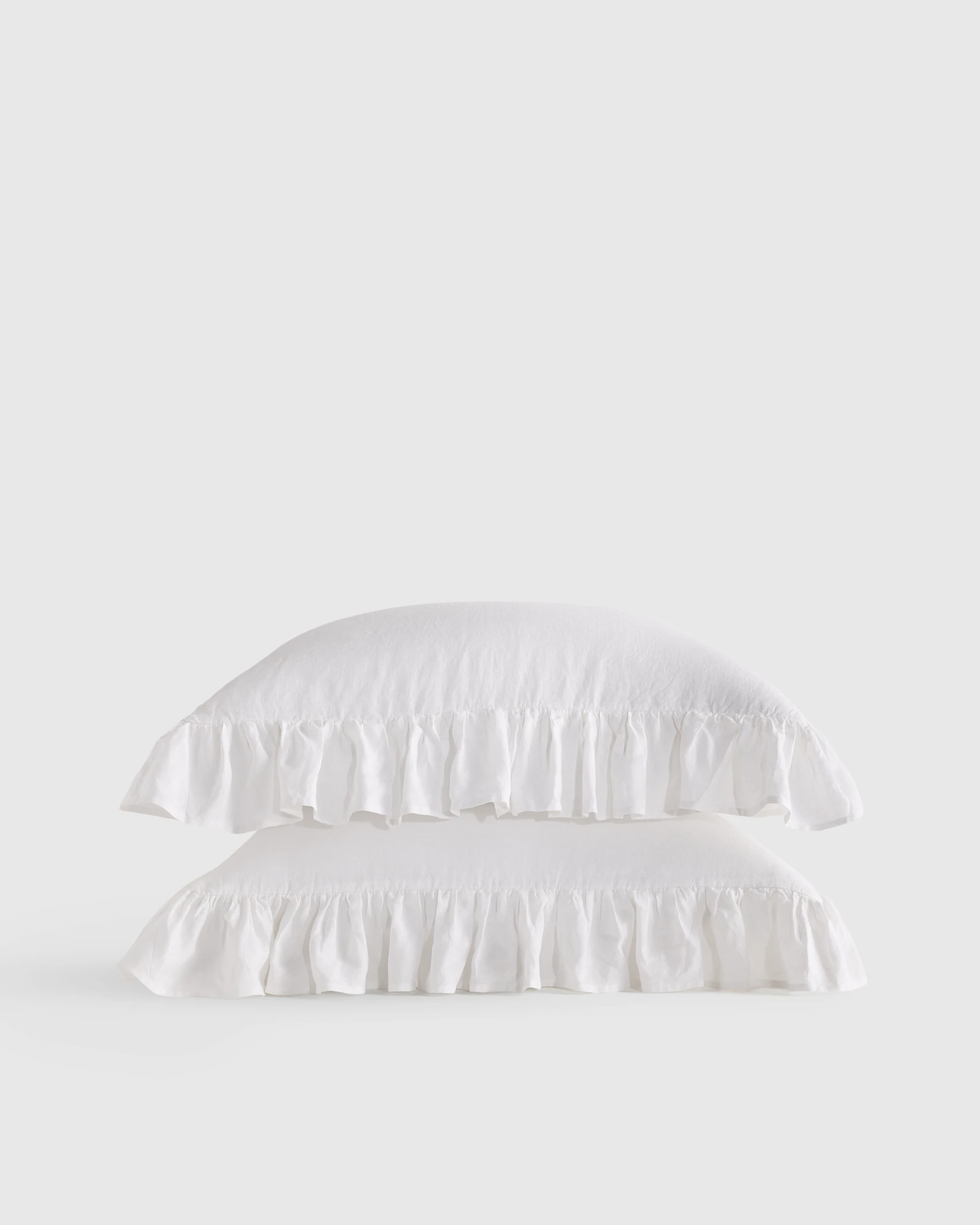 European Linen Ruffle Sham Set