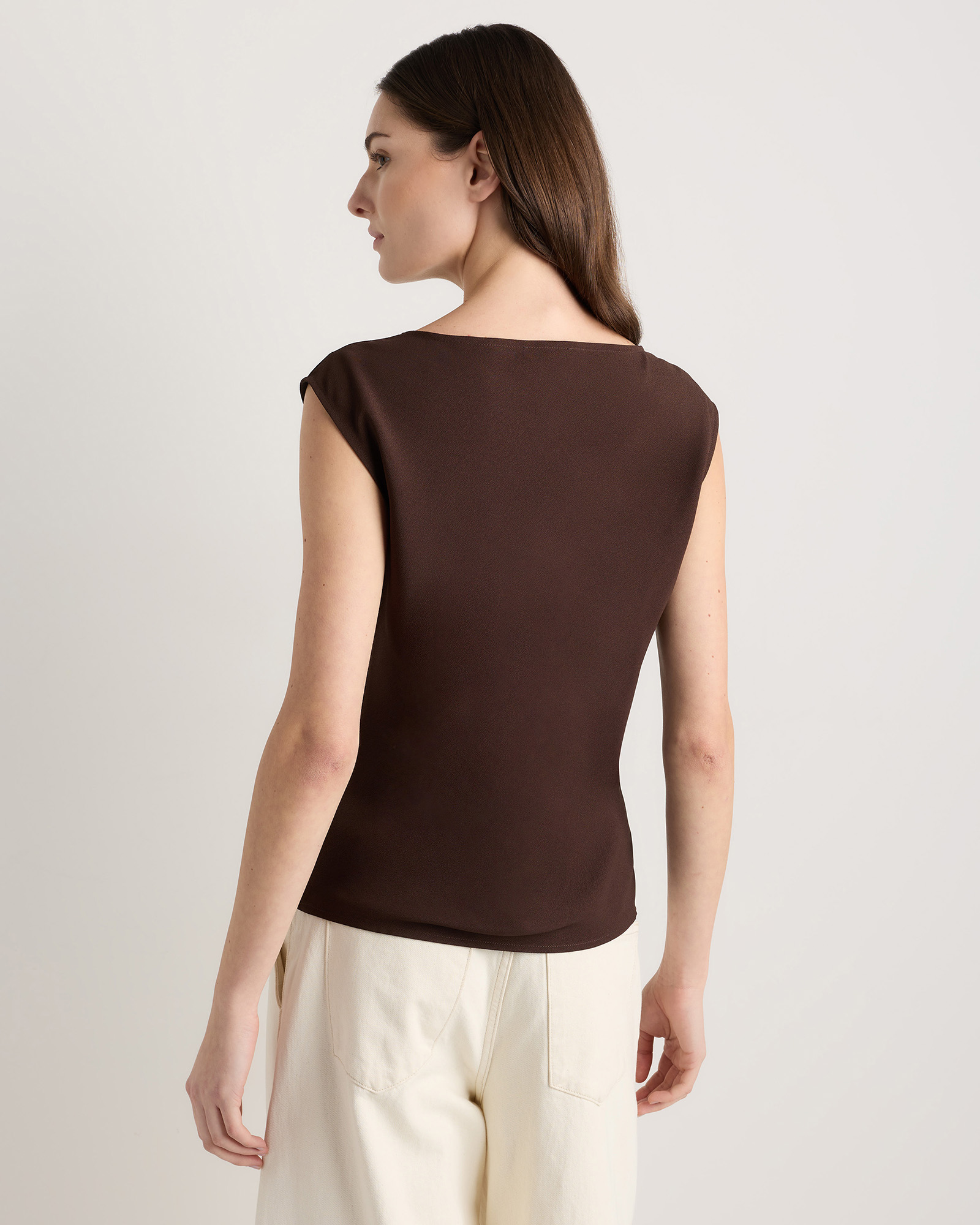Matte Drape Cowl Neck Tank