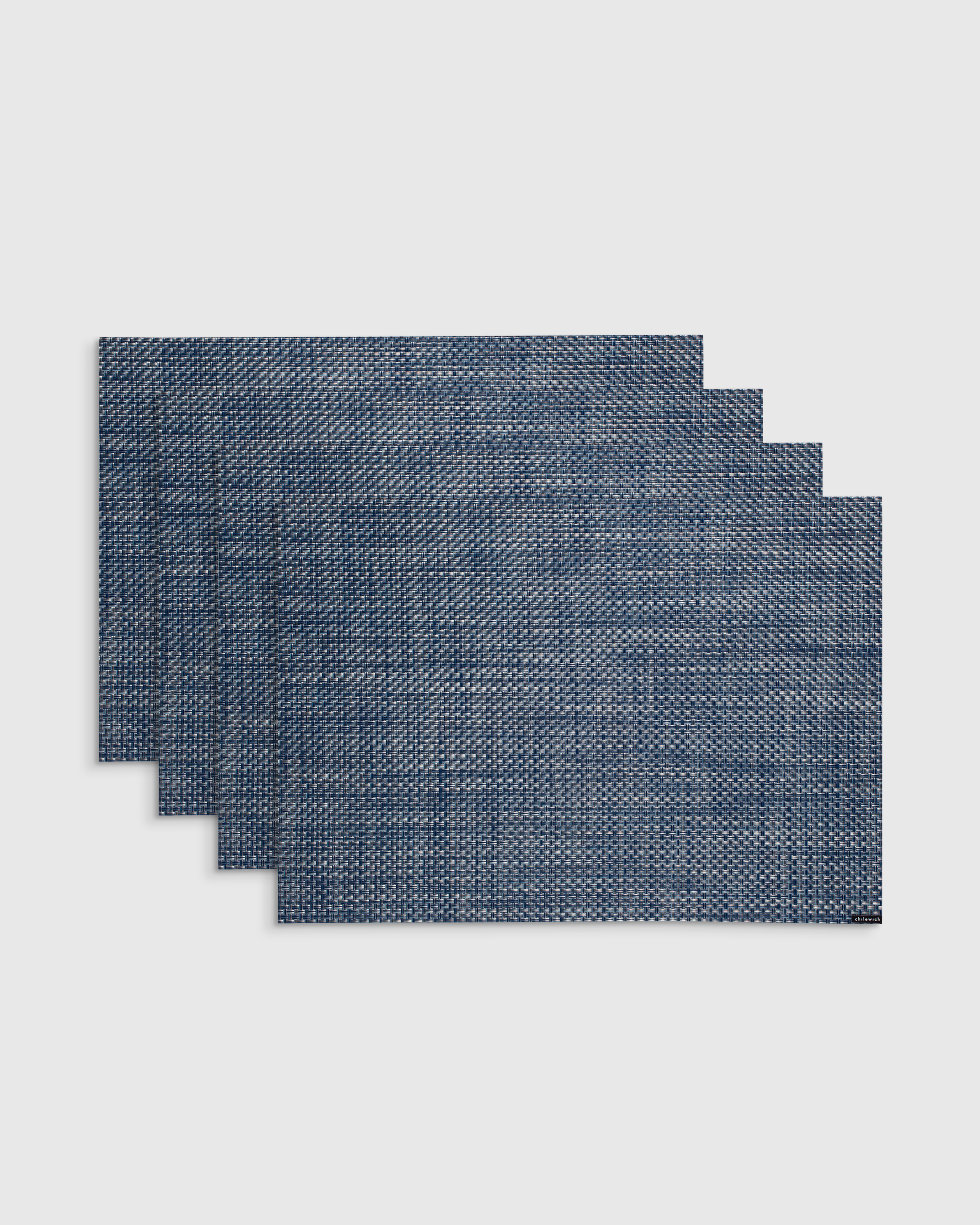 Denim Basketweave Easy-Care Rectangular Placemat, Set of 4 by Chilewich