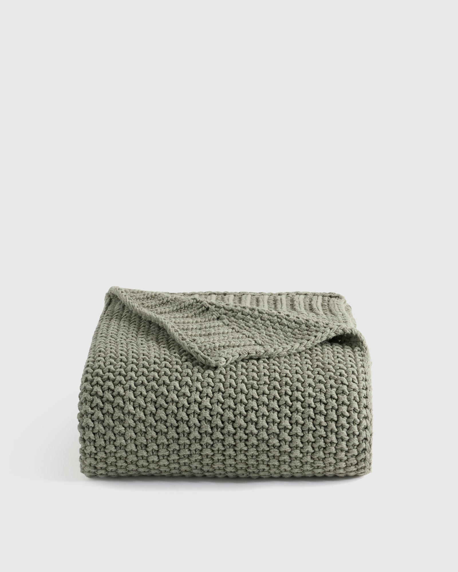 Cotton Fisherman Throw - 50x60Size Chart, Dried Sage