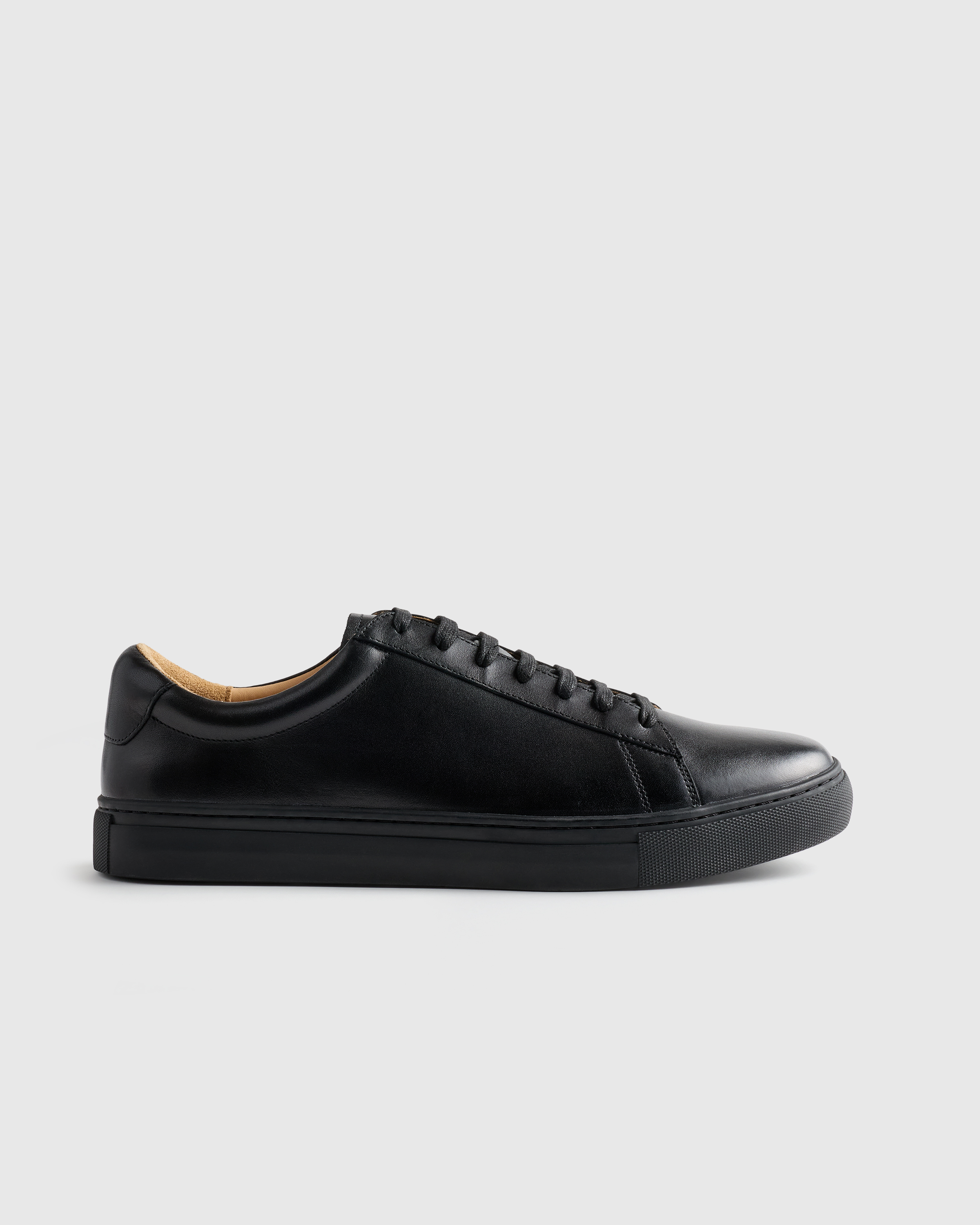 Black/Black Italian Leather Everyday Sneaker
