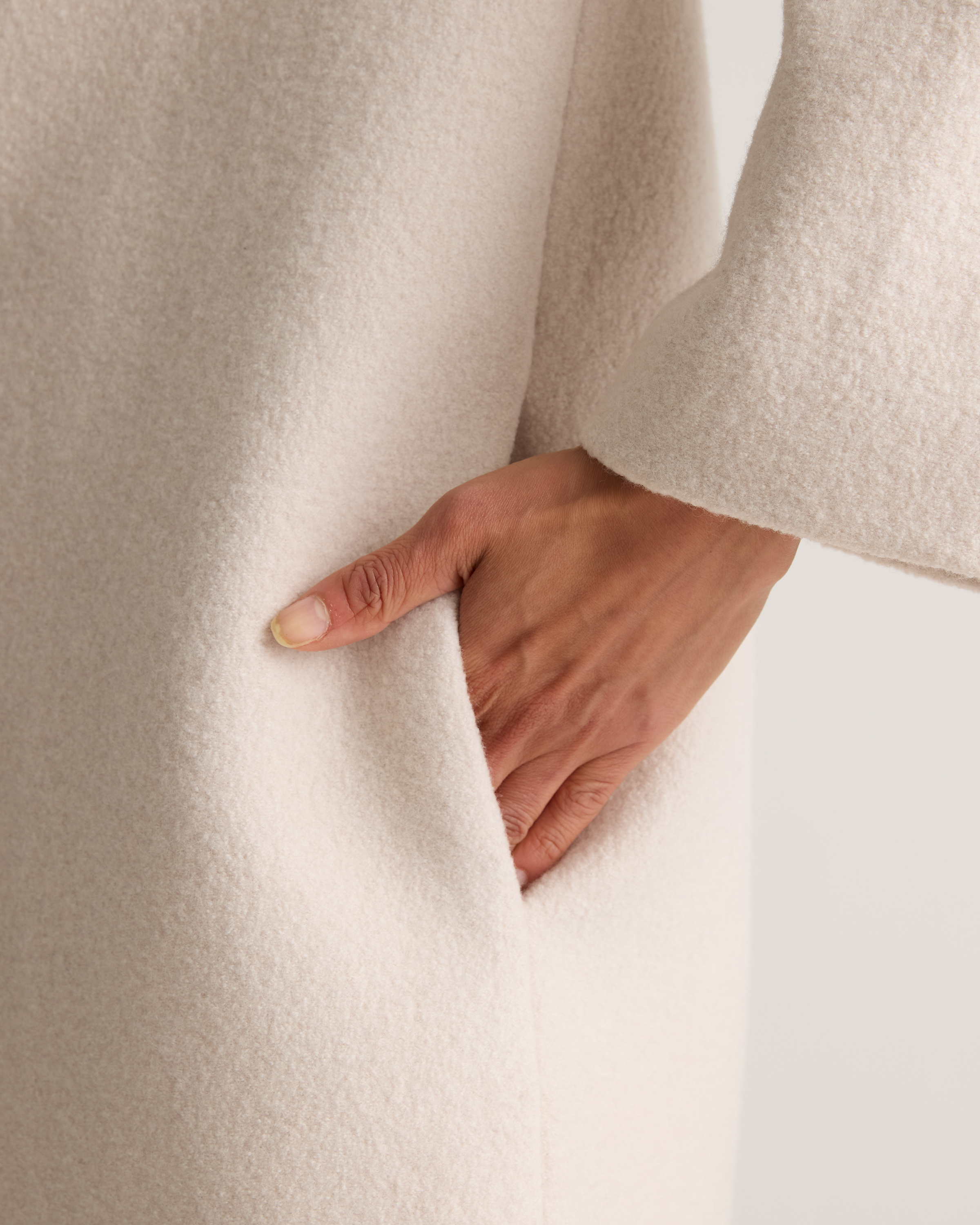 100% Merino Wool Shawl Collar Long Coat