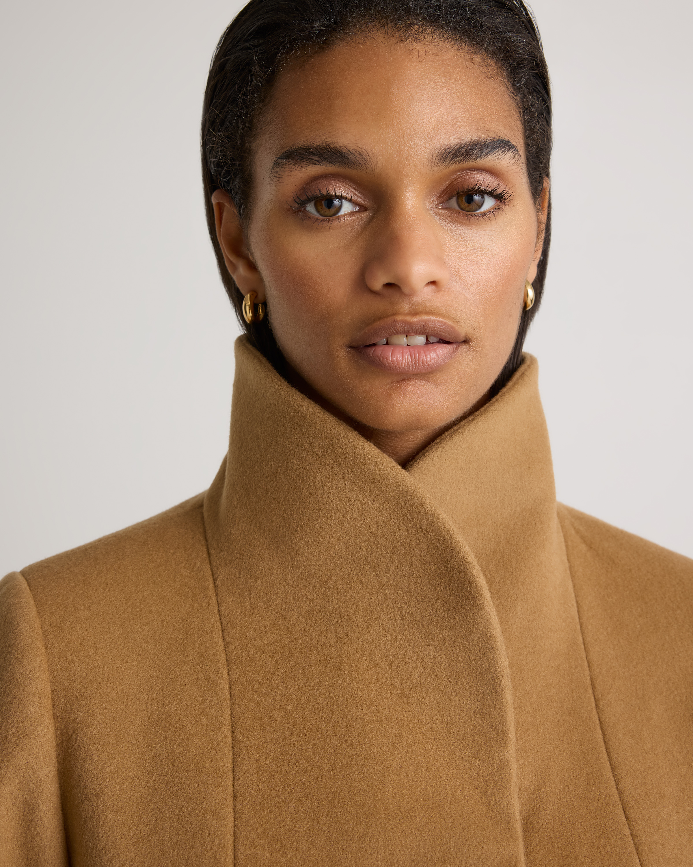 【新品】Clane COLLARLESS WOOL COCOON COAT 38_CLANE/Clane COLLARLESS WOOL COCOON COAT
