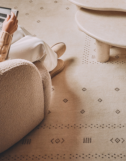 Ivory Dakota Hand-Loomed Wool Rug 
