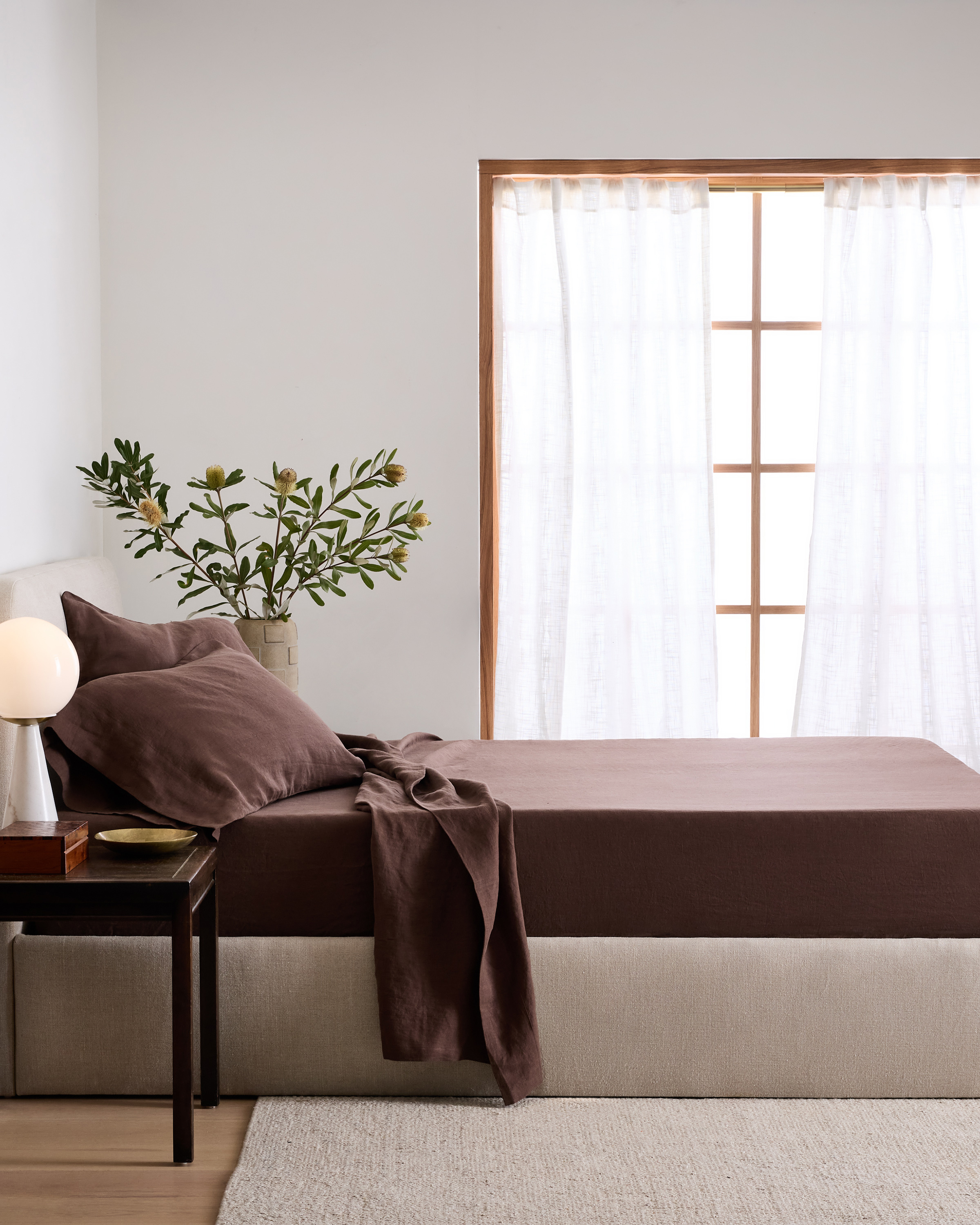 European Linen Deluxe Bedding Bundle - Espresso King