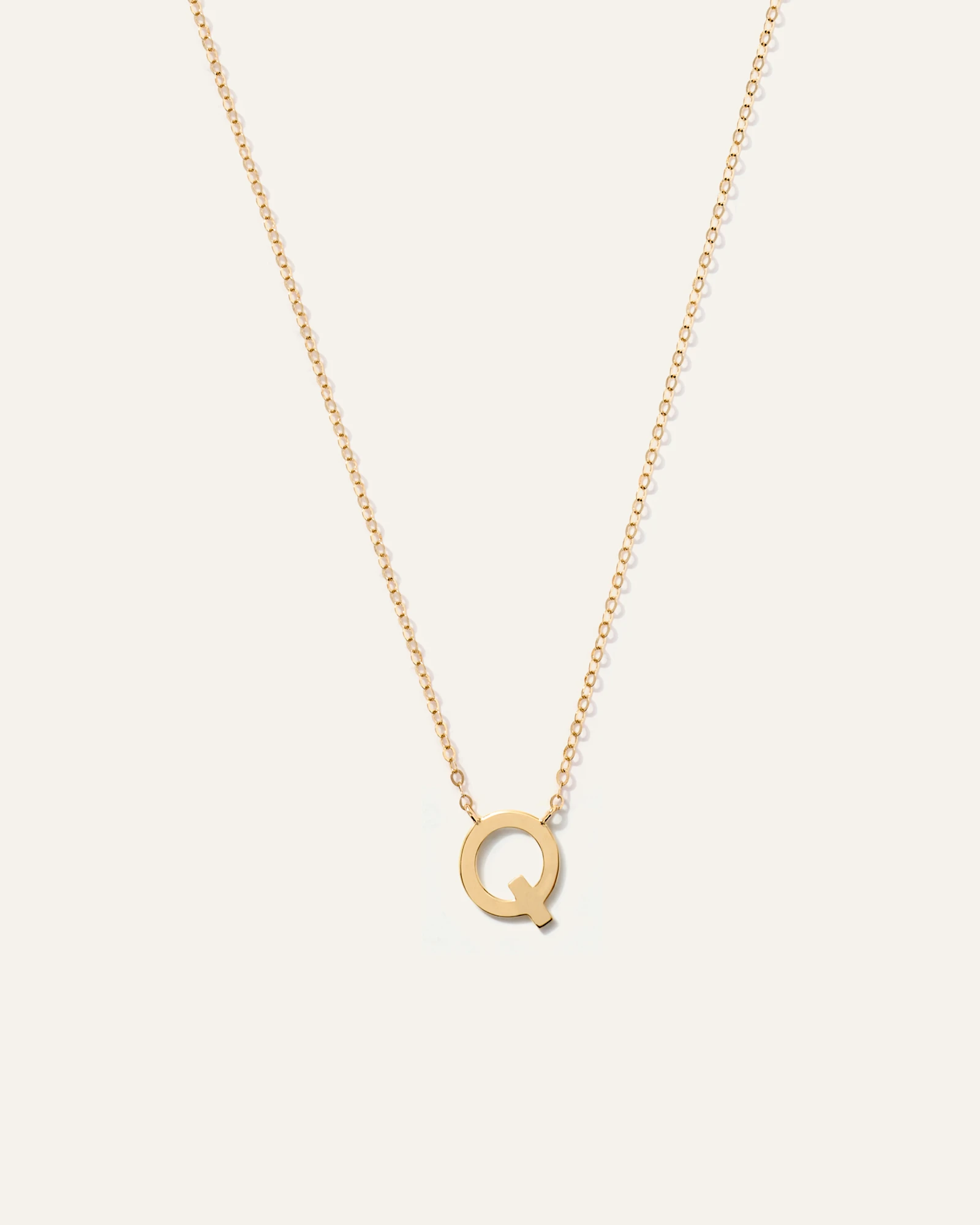 14K Gold Letter Necklace in Yellow Gold