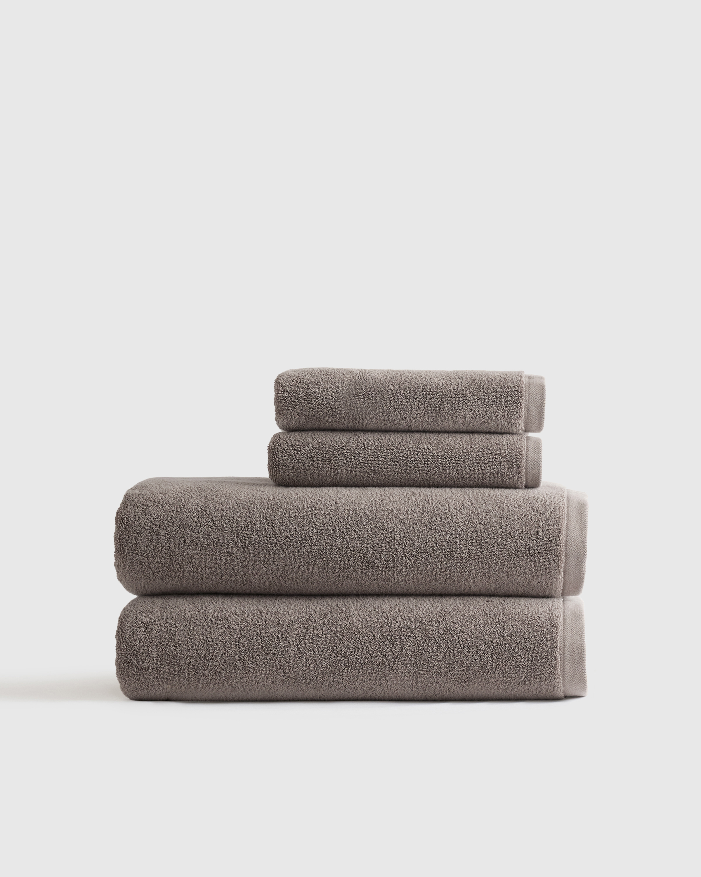 Heather Brown Plush Organic Turkish Cotton Bath Sheet Bundle (4 pieces)