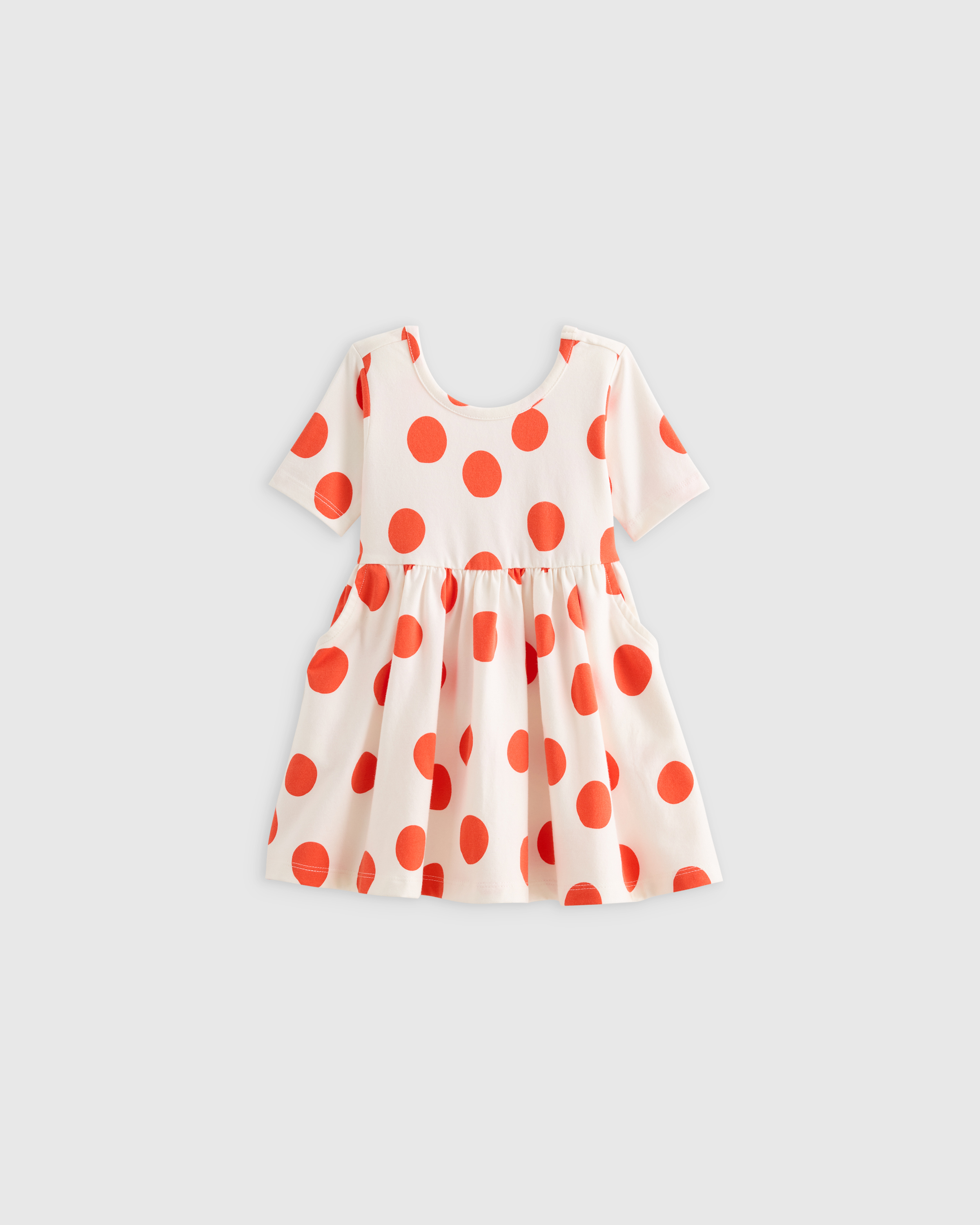Red Dots Organic Cotton Skater Dress 