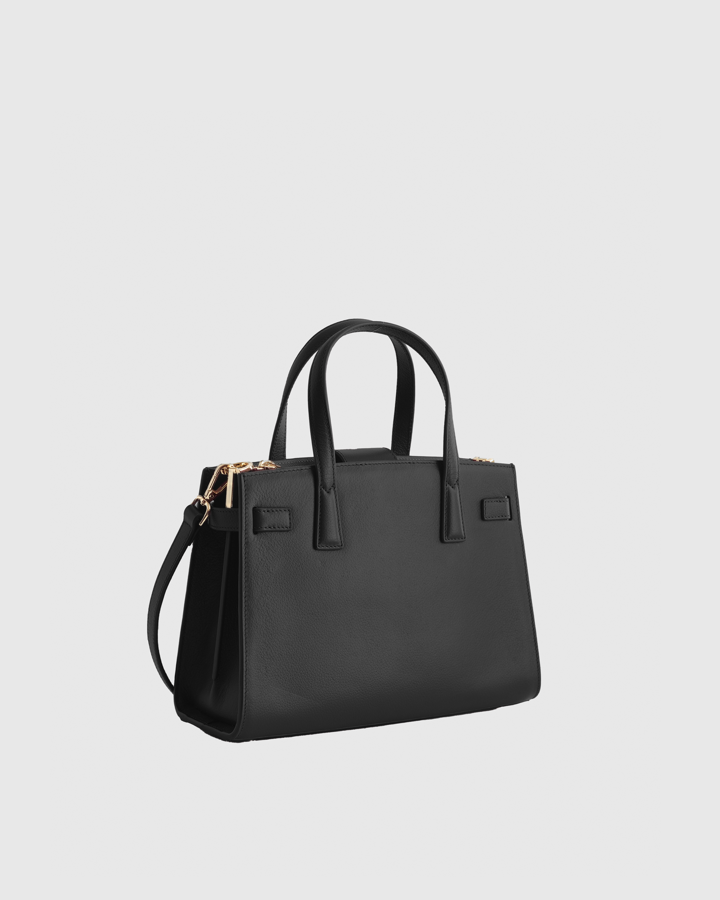 Small Tripple compartment Satchel MRT 170616 BLK