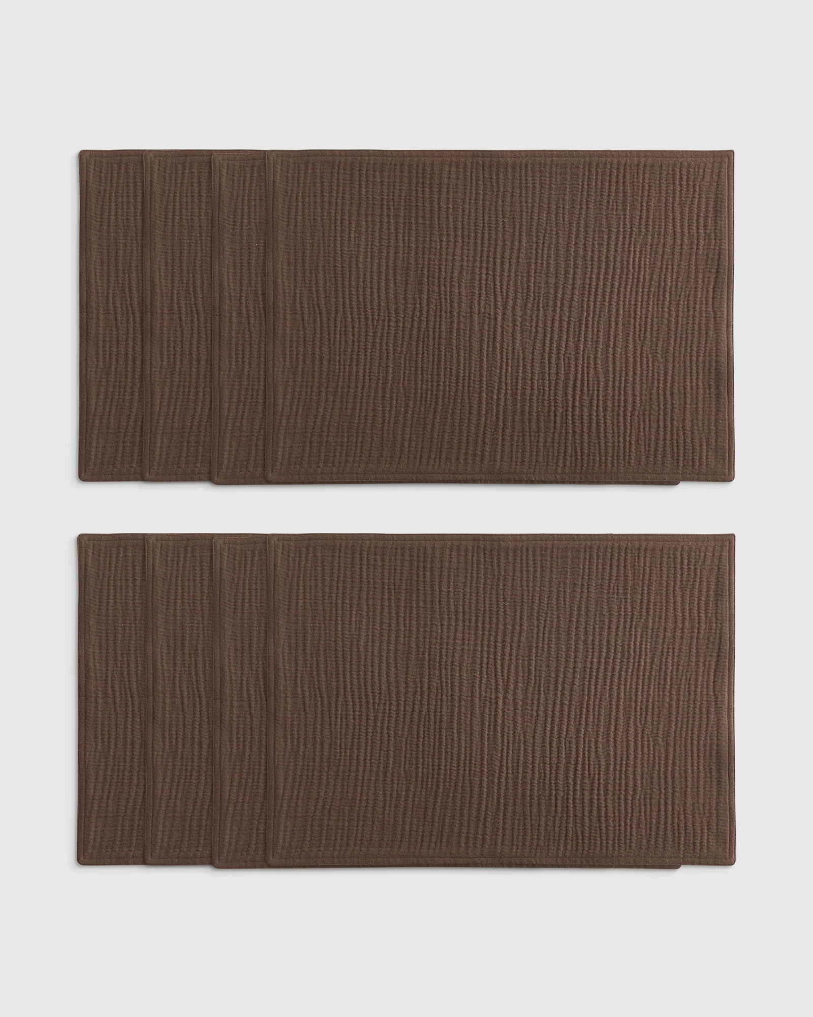 Organic Cotton Gauze Placemats (Set of 8) - Chocolate