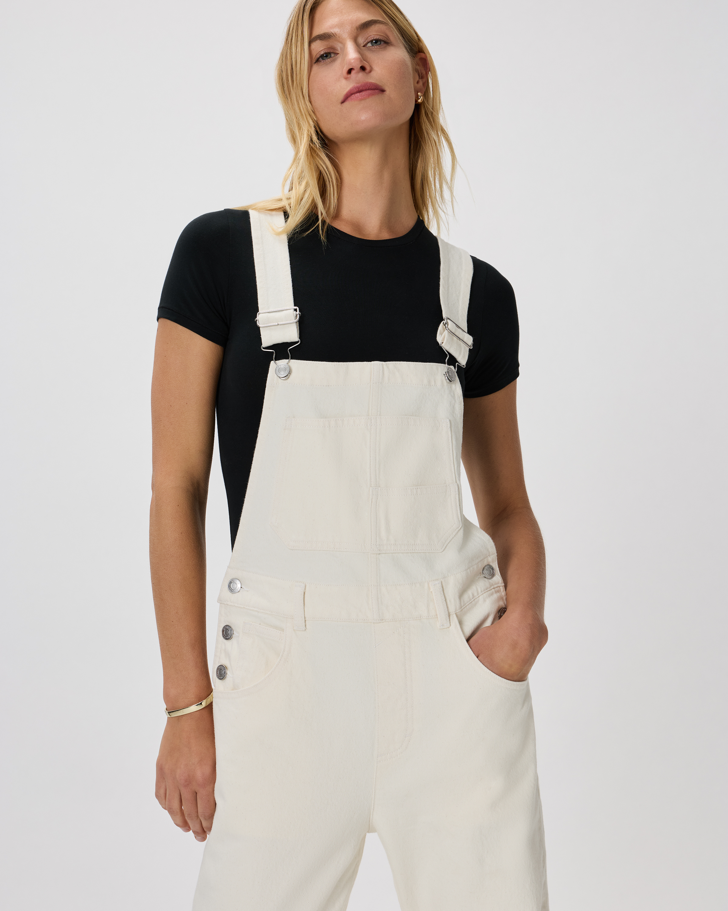 Vintage White 100% Organic Denim Overalls