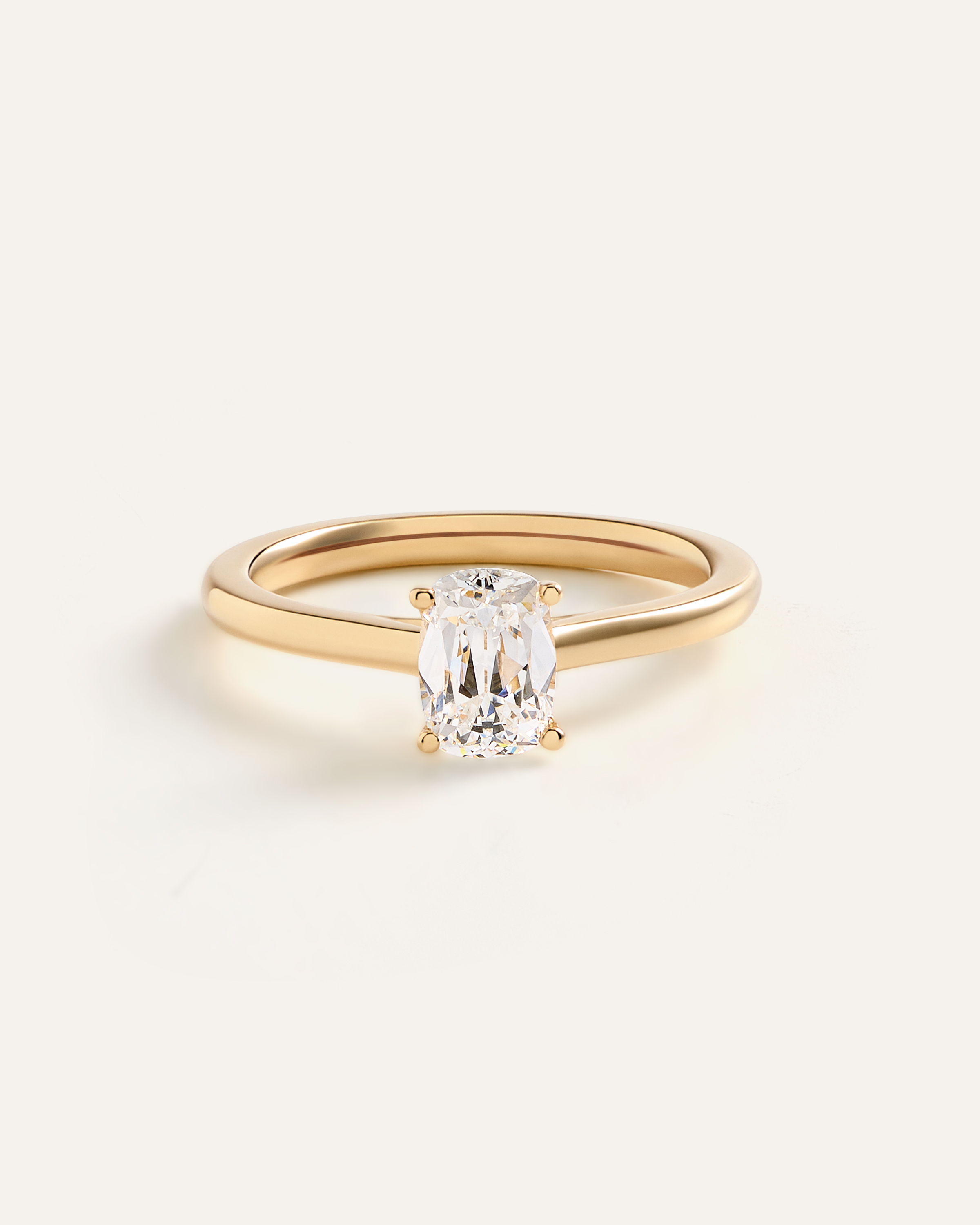 Lab Grown Diamond Antique Cushion Trellis Cathedral Engagement Ring - 1ct