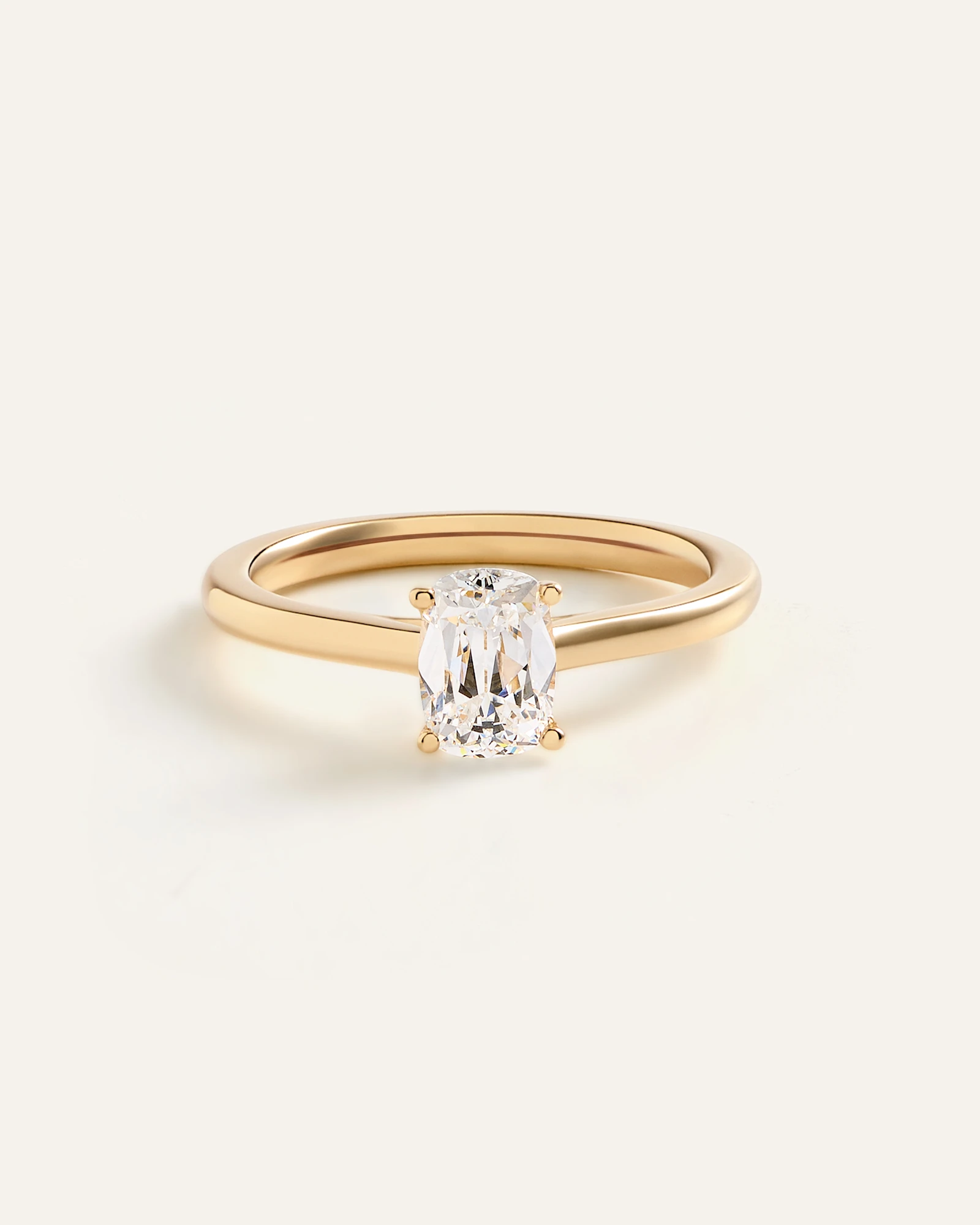Lab Grown Diamond Antique Cushion Trellis Cathedral Engagement Ring - 1ct
