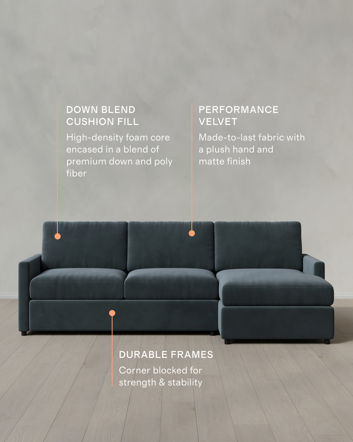 Quince Brennan Chaise Sectional - Thumbnail 5