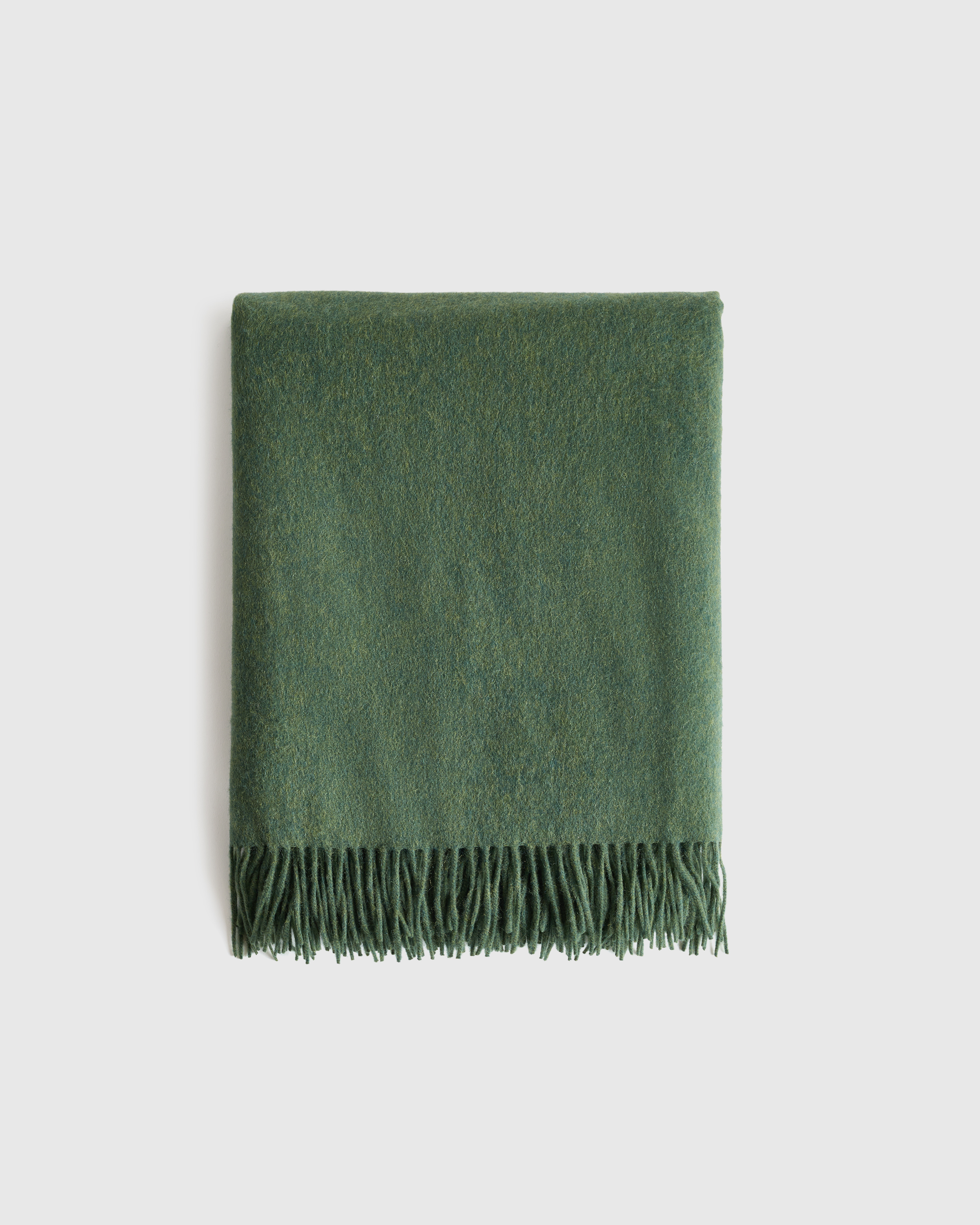 Forest Floor Green Mongolian Cashmere Throw