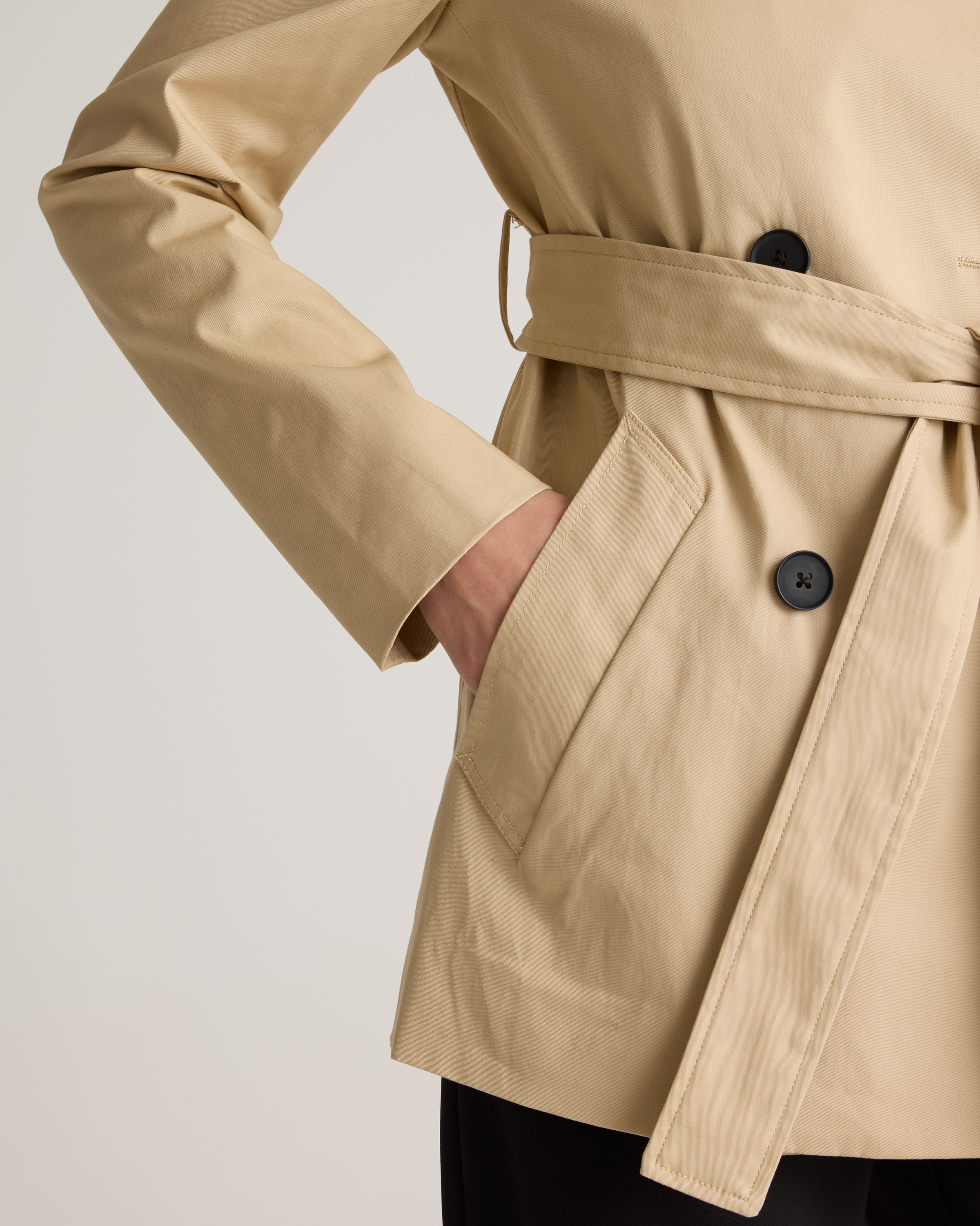 Comfort Stretch Short Trench Coat