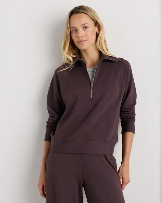 Dried Fig SuperSoft Fleece Half Zip