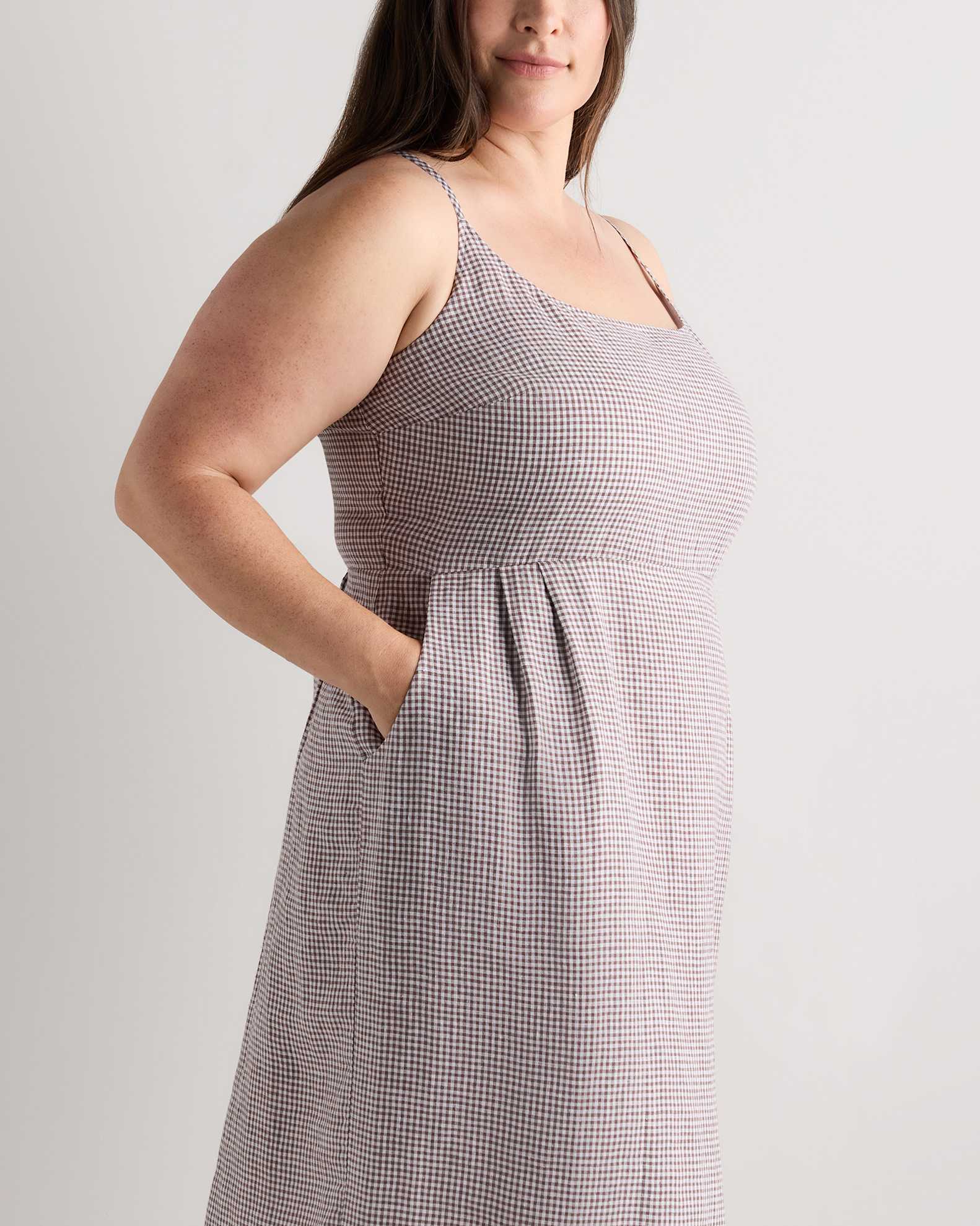 brown gingham dress plus size Limited Collection Women's Plus Size Brown Gingham Oversized Collar Mini Dress Size 10