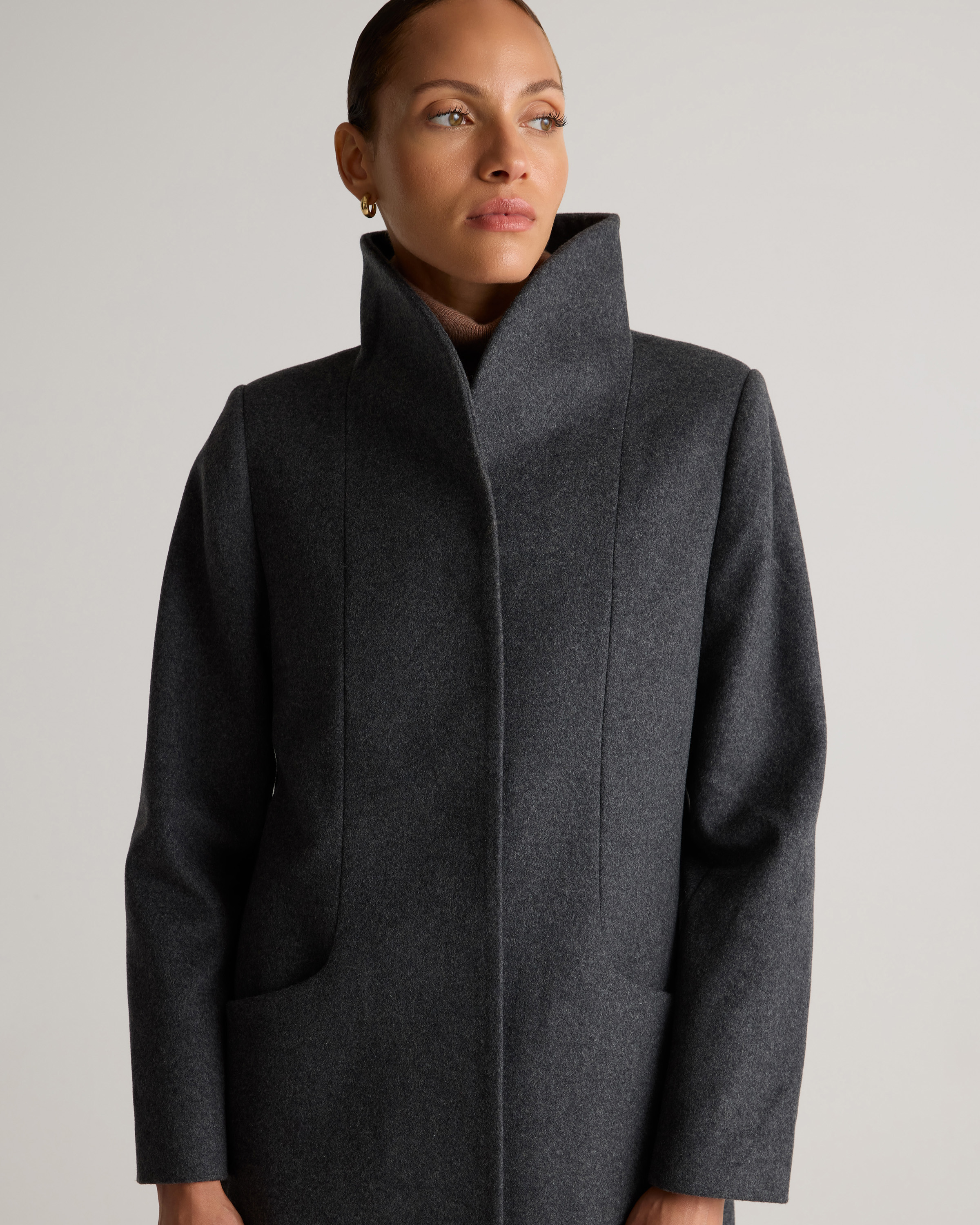Italian Wool Long Cocoon Coat