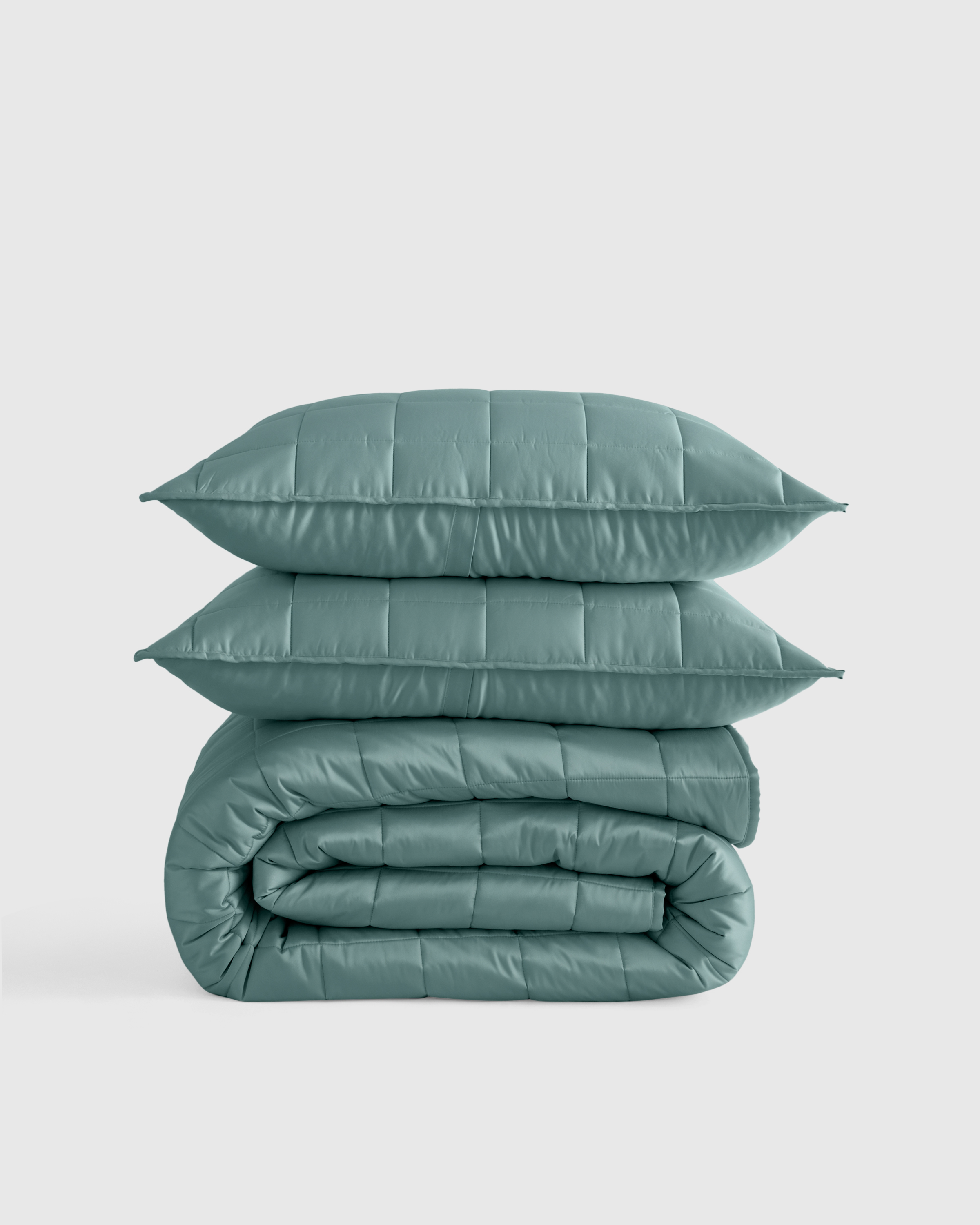 Ocean Bamboo Box Quilt Set
